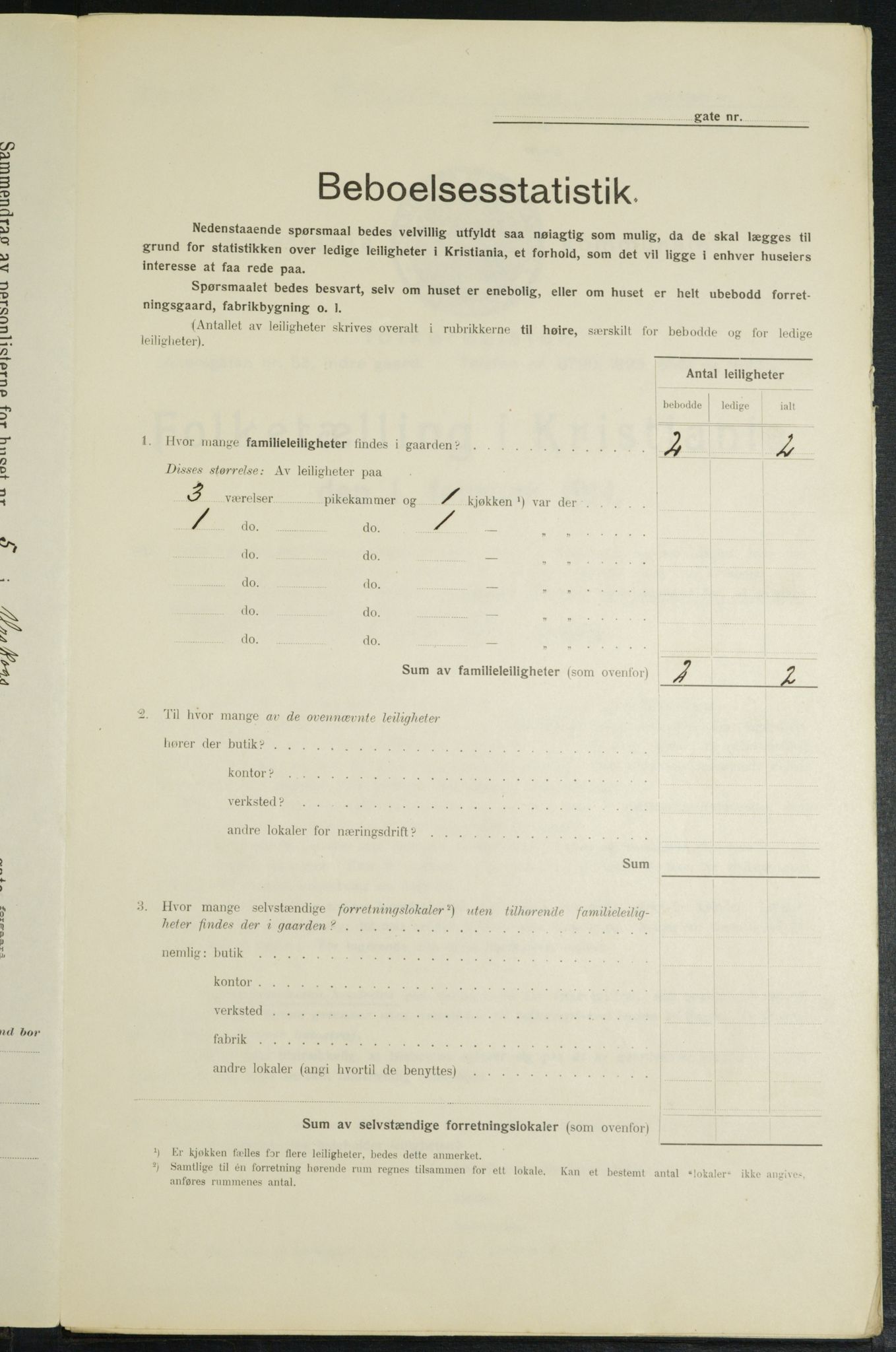 OBA, Municipal Census 1914 for Kristiania, 1914, p. 2555