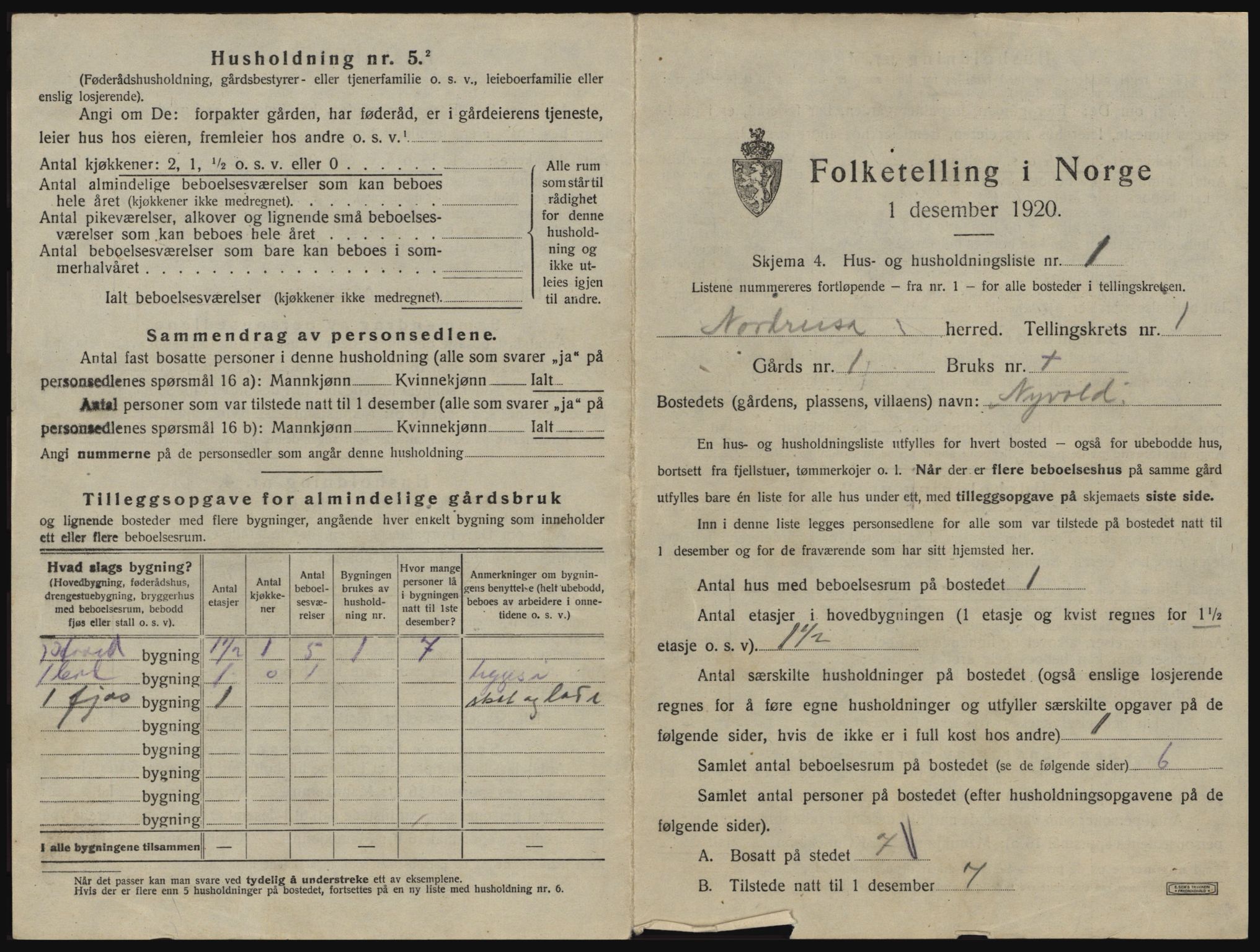 SATØ, 1920 census for Nordreisa, 1920, p. 37