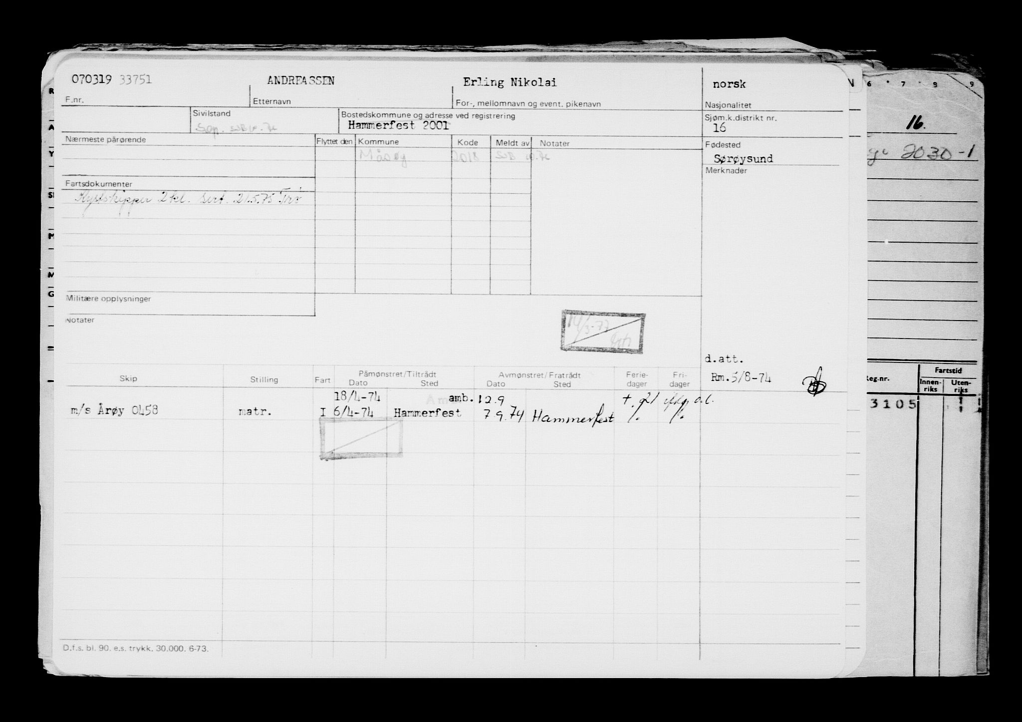 Direktoratet for sjømenn, AV/RA-S-3545/G/Gb/L0166: Hovedkort, 1919, p. 720