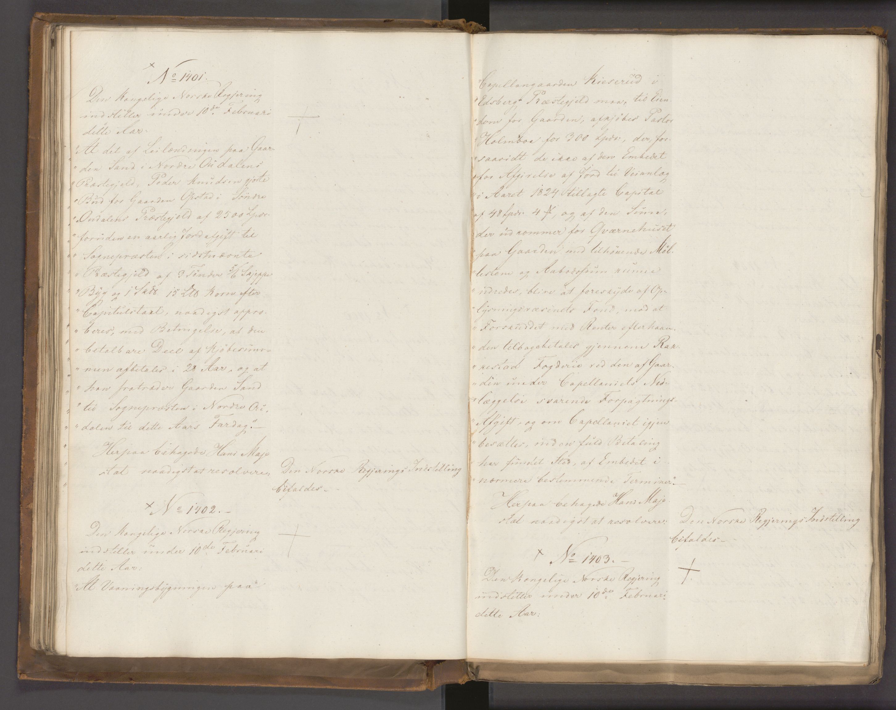 Statsrådssekretariatet, AV/RA-S-1001/A/Ab/L0022: Kgl. res. nr. 1210-1721, 1. halvår, 1826