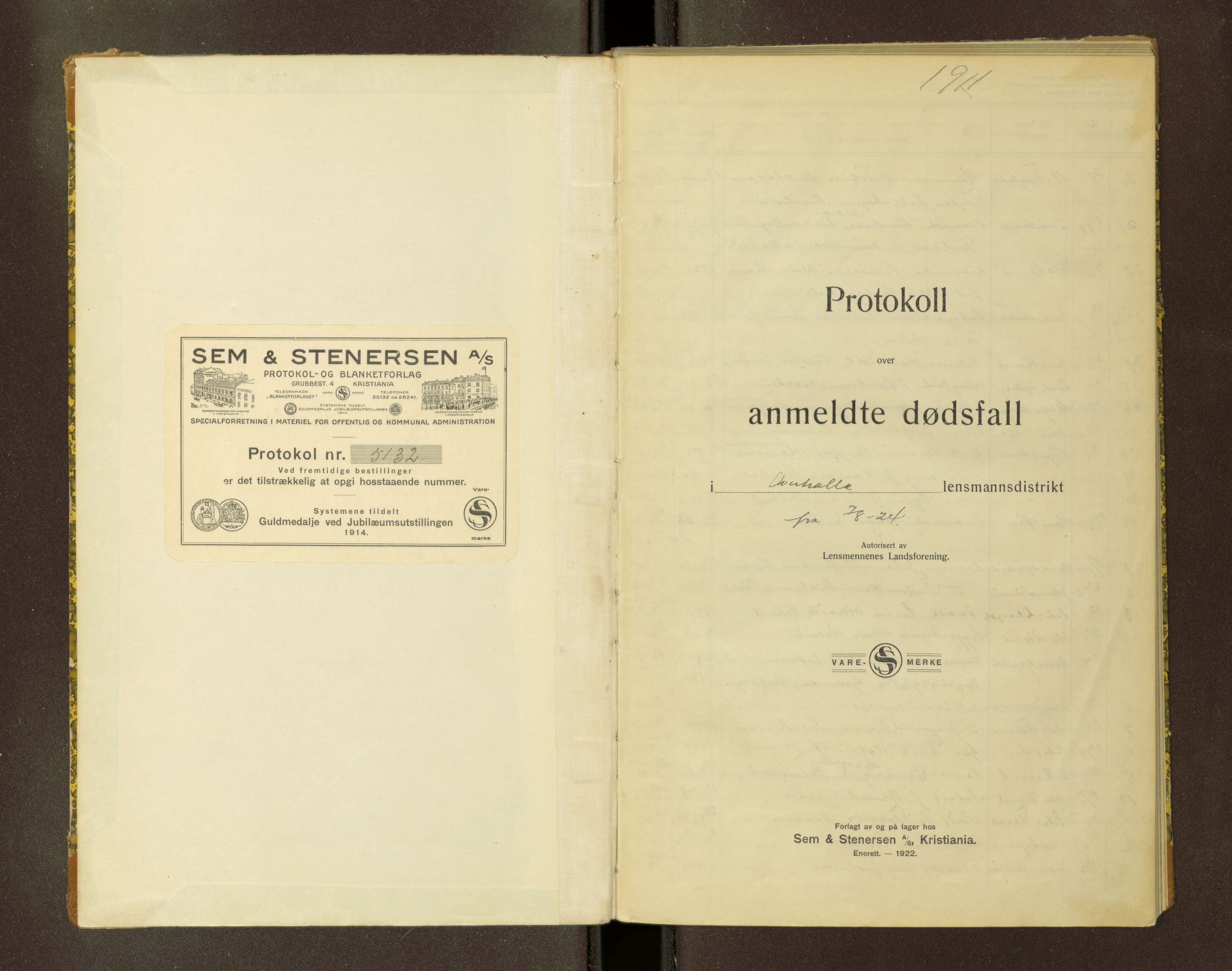 Overhalla lensmannskontor, SAT/A-1038/2/Ga/L0002: Dødsfallsprotokoll, 1924-1937