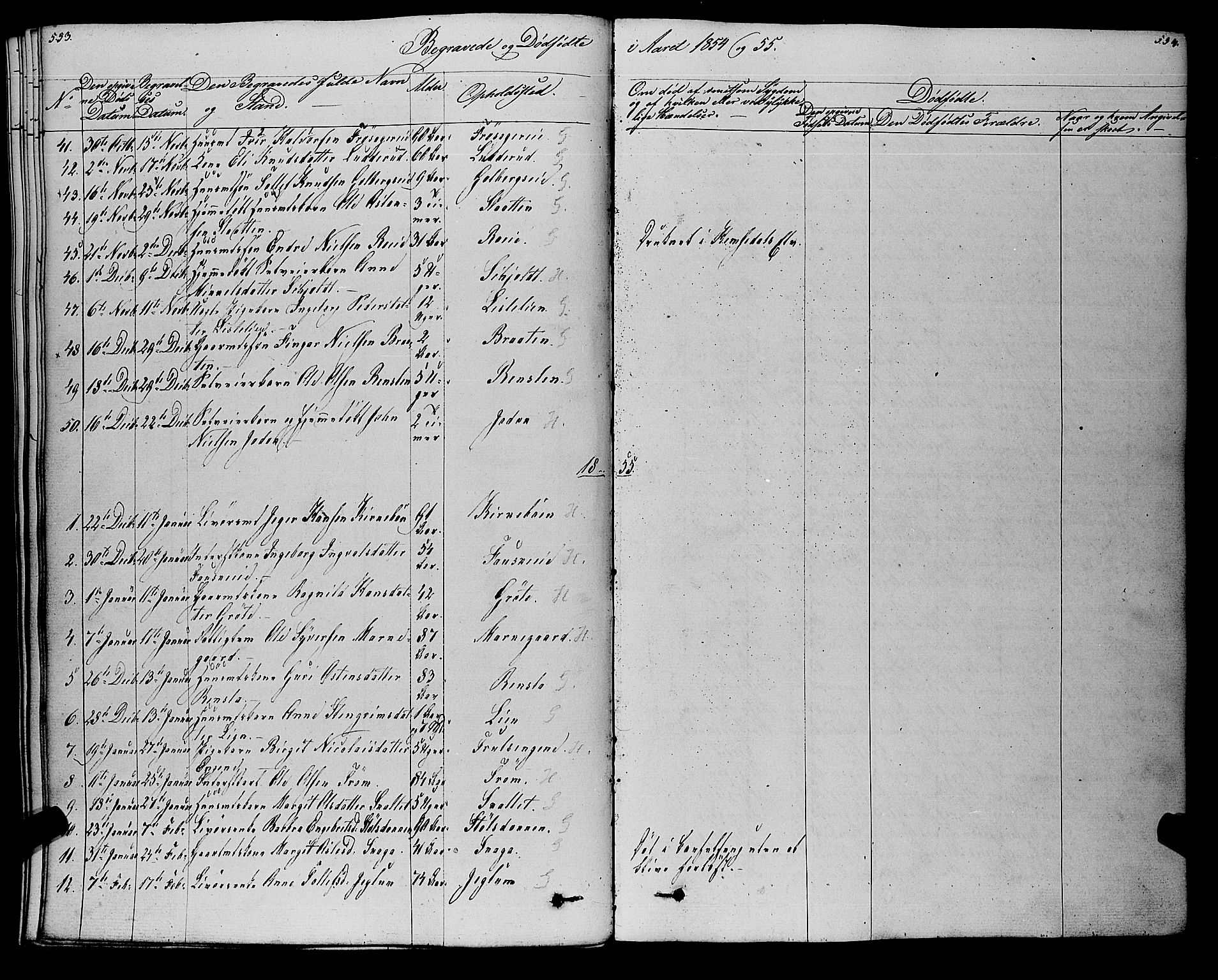 Gol kirkebøker, AV/SAKO-A-226/F/Fa/L0002: Parish register (official) no. I 2, 1837-1863, p. 553-554