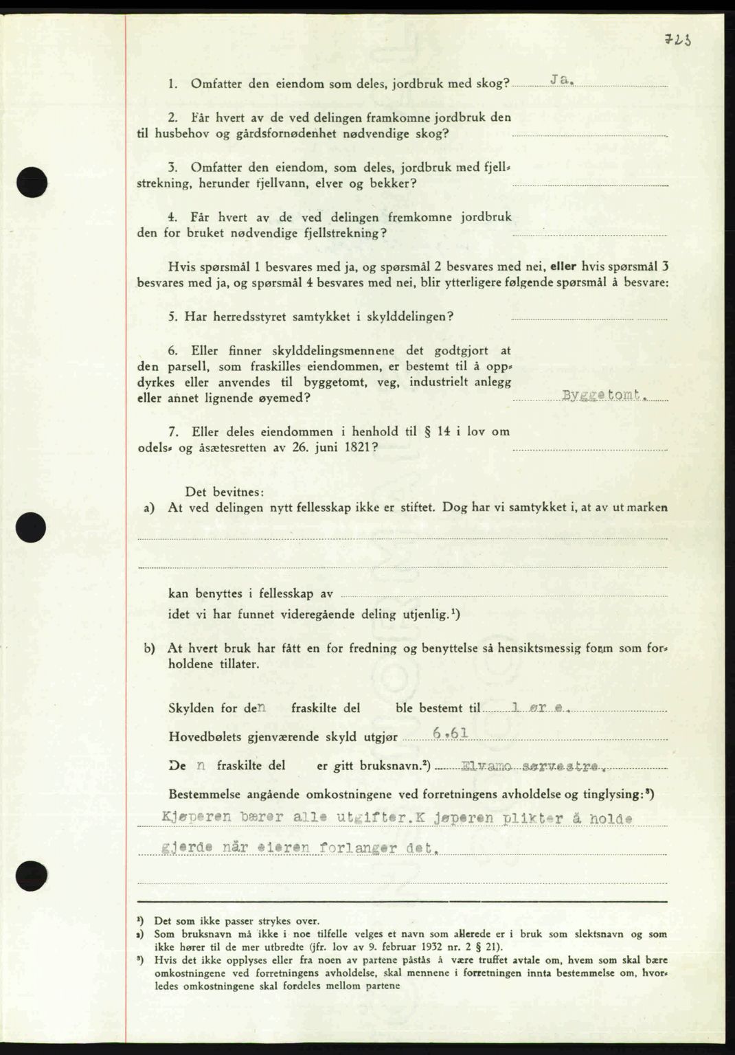 Nordmøre sorenskriveri, AV/SAT-A-4132/1/2/2Ca: Mortgage book no. A112, 1949-1949, Diary no: : 2854/1949