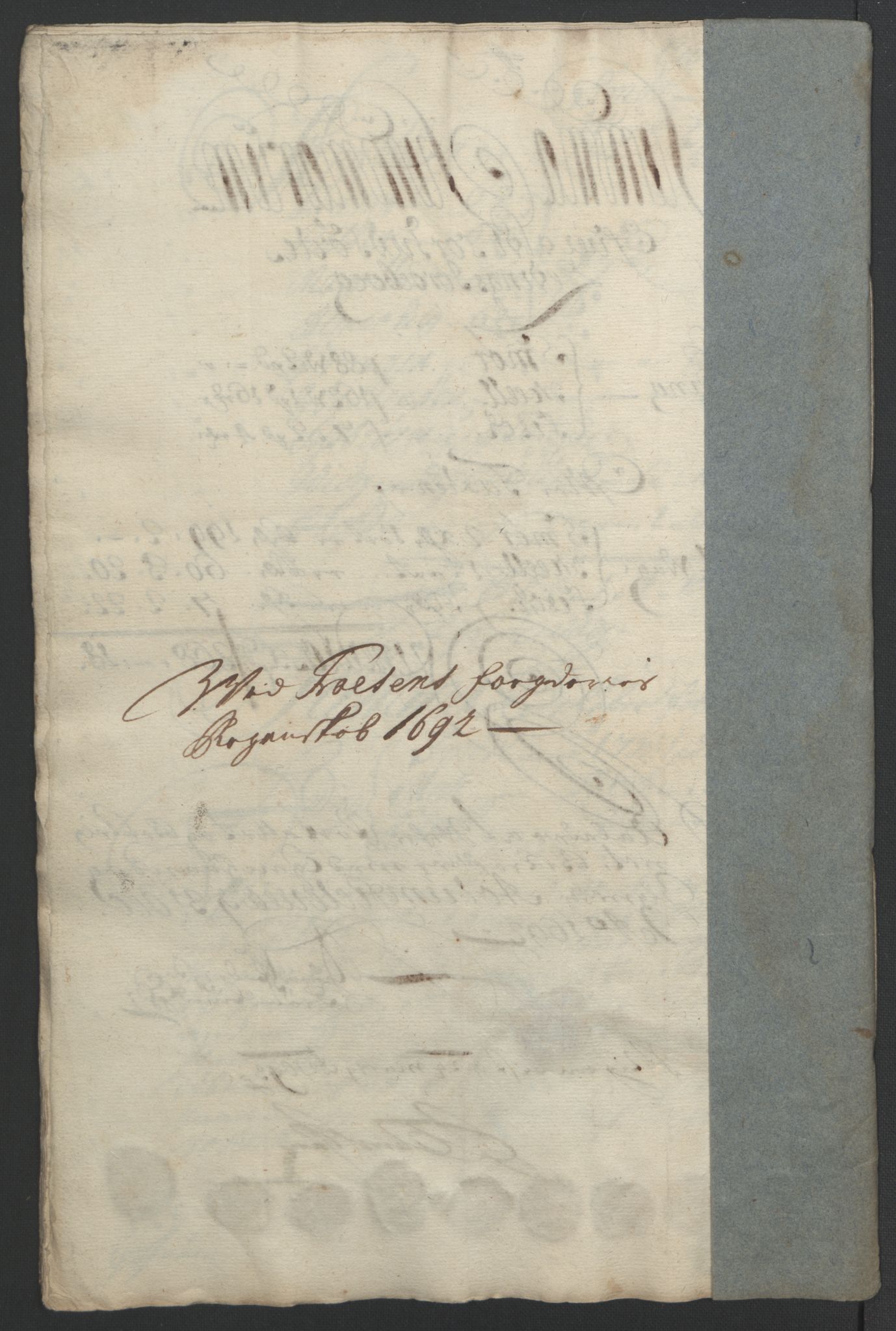 Rentekammeret inntil 1814, Reviderte regnskaper, Fogderegnskap, RA/EA-4092/R57/L3849: Fogderegnskap Fosen, 1692-1693, p. 201