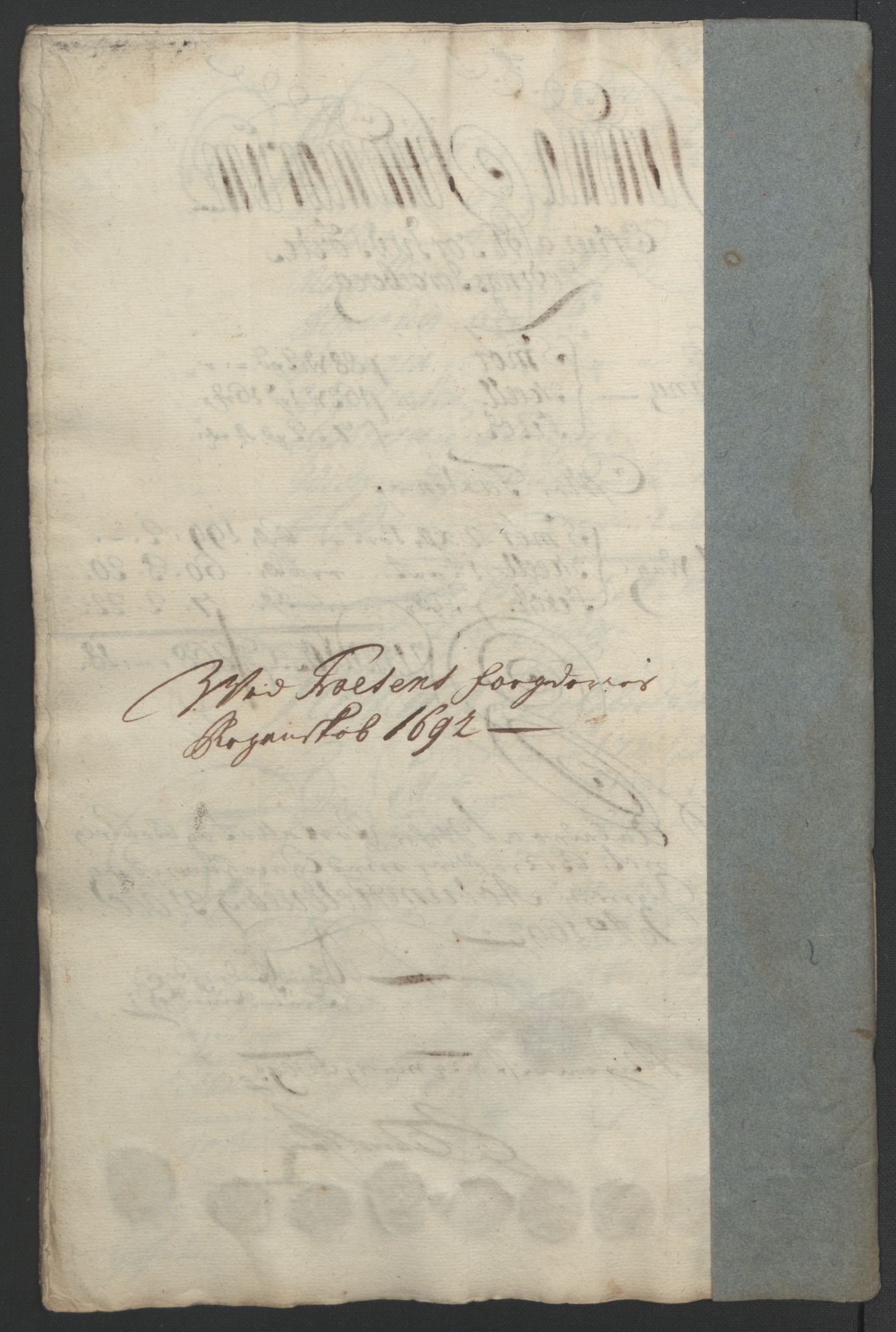 Rentekammeret inntil 1814, Reviderte regnskaper, Fogderegnskap, AV/RA-EA-4092/R57/L3849: Fogderegnskap Fosen, 1692-1693, p. 201