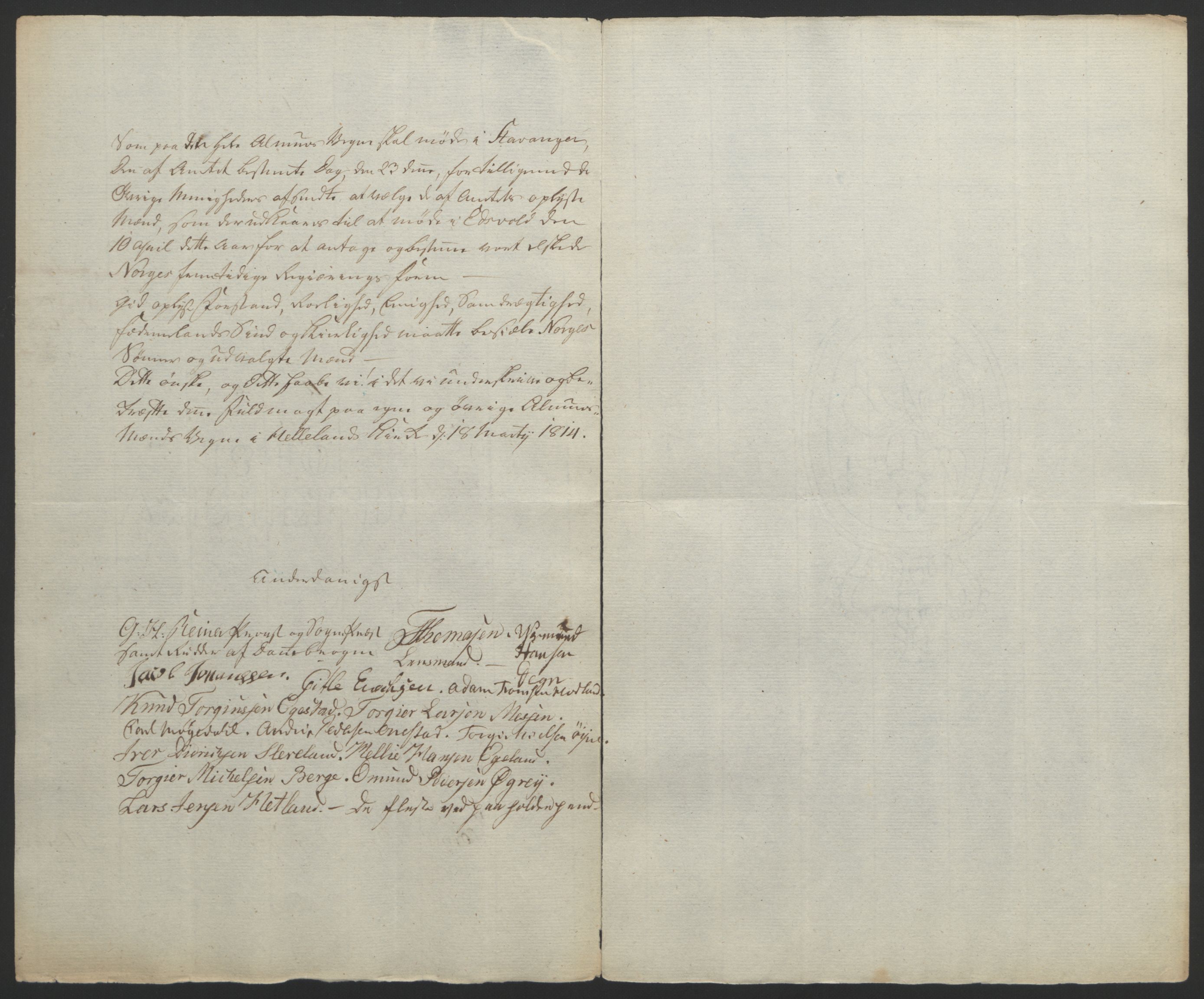 Statsrådssekretariatet, RA/S-1001/D/Db/L0008: Fullmakter for Eidsvollsrepresentantene i 1814. , 1814, p. 222