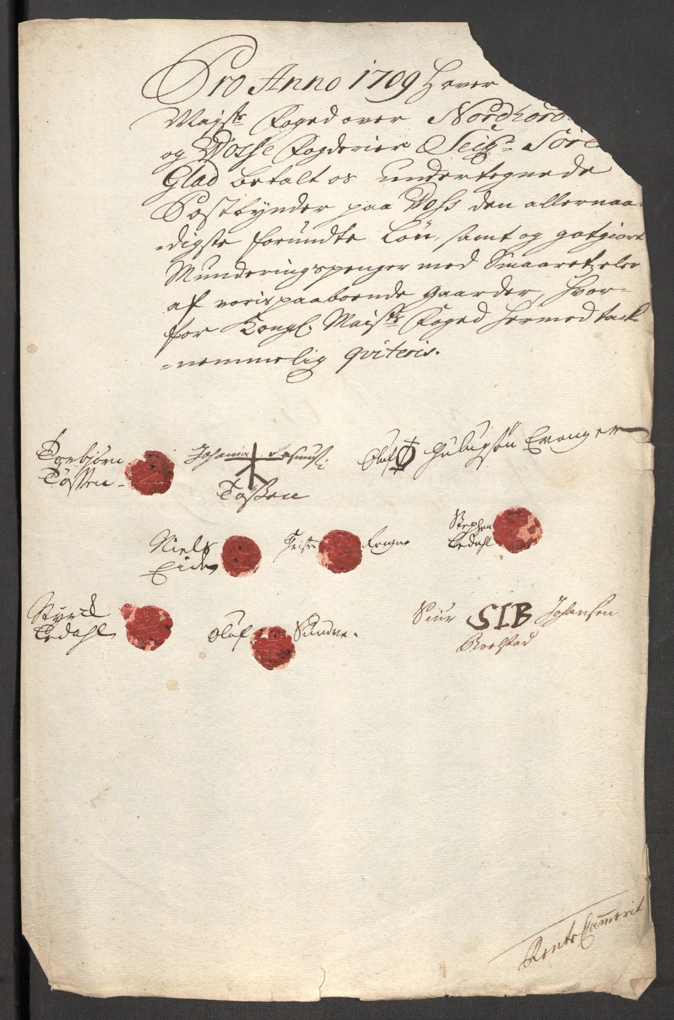 Rentekammeret inntil 1814, Reviderte regnskaper, Fogderegnskap, AV/RA-EA-4092/R51/L3190: Fogderegnskap Nordhordland og Voss, 1709, p. 236