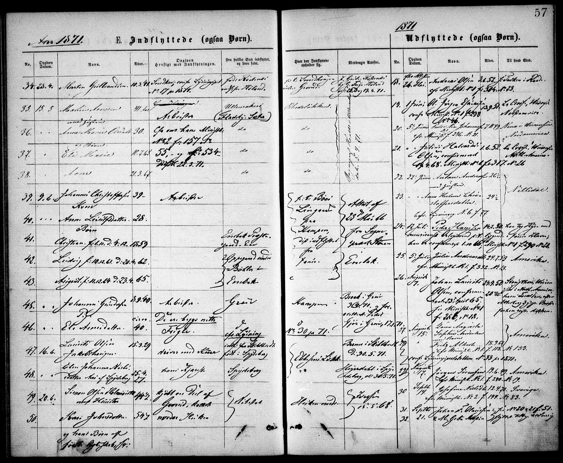 Østre Aker prestekontor Kirkebøker, SAO/A-10840/F/Fa/L0002: Parish register (official) no. I 2, 1861-1878, p. 57