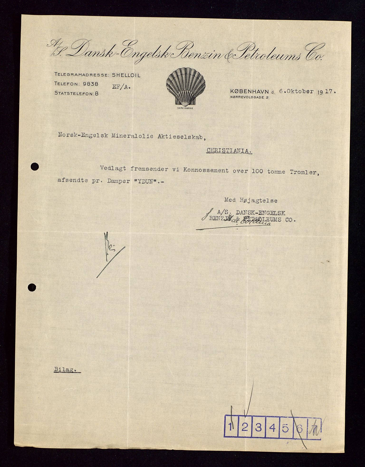 Pa 1521 - A/S Norske Shell, AV/SAST-A-101915/E/Ea/Eaa/L0002: Sjefskorrespondanse, 1917-1918, p. 289