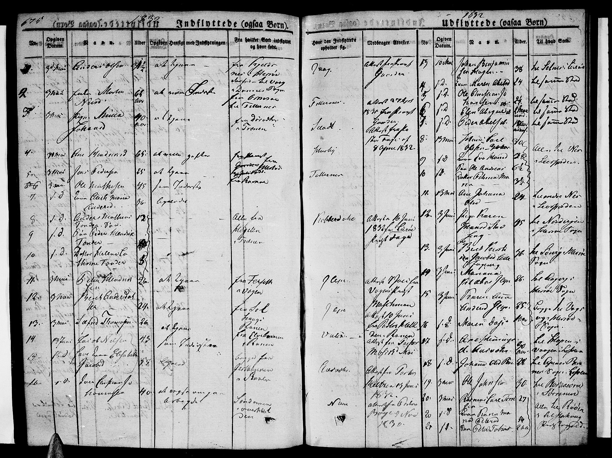 Ministerialprotokoller, klokkerbøker og fødselsregistre - Nordland, SAT/A-1459/838/L0548: Parish register (official) no. 838A06, 1829-1839, p. 675-676