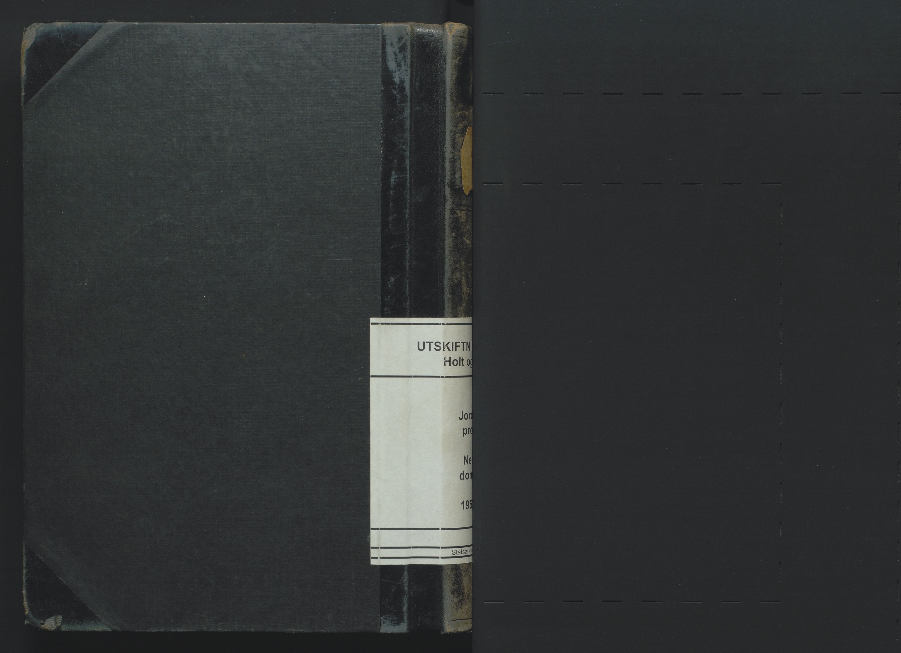 Nedenes jordskifterett, AV/SAK-1541-0007/F/Fa/Faa/L0001: Jordskifteprotokoll med gårdsregister, Nedenes domssokn nr 8, 1952-1972