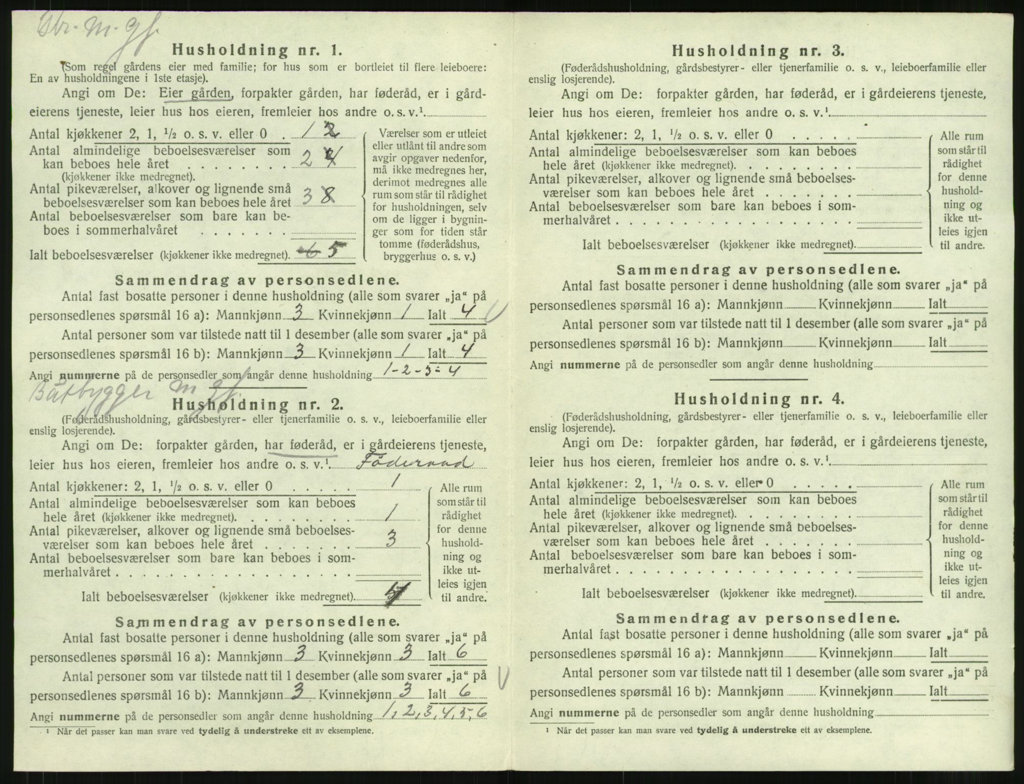 SAT, 1920 census for Kornstad, 1920, p. 216