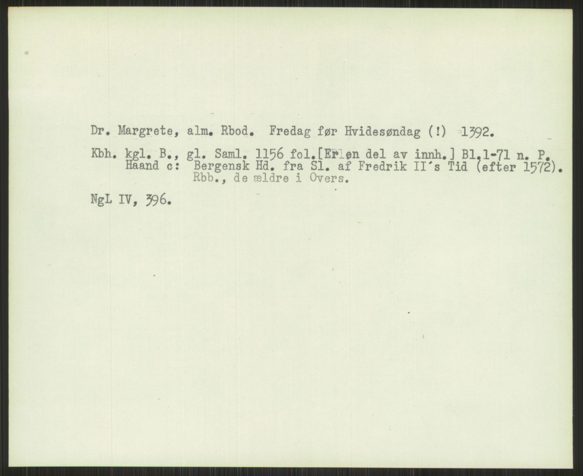 Norsk Historisk Kjeldeskrift-Institutt (NHKI), AV/RA-S-6117/G/Gc/L0030: Tematisk register til Gustav Storms håndskriftbeskrivelser i NgL bd. IV, 1381-1480, p. 160
