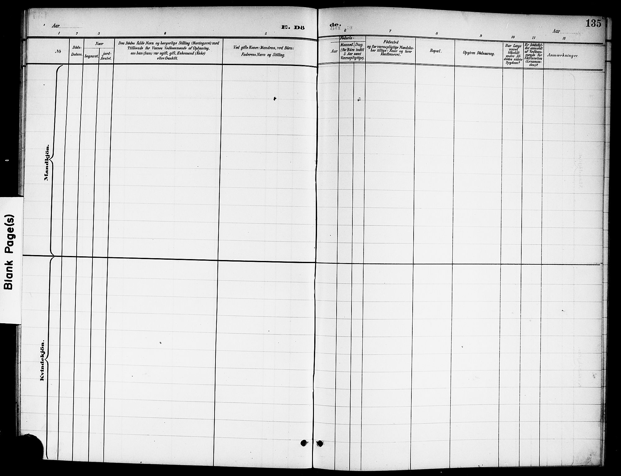 Nannestad prestekontor Kirkebøker, SAO/A-10414a/G/Ga/L0002: Parish register (copy) no. I 2, 1901-1913, p. 135