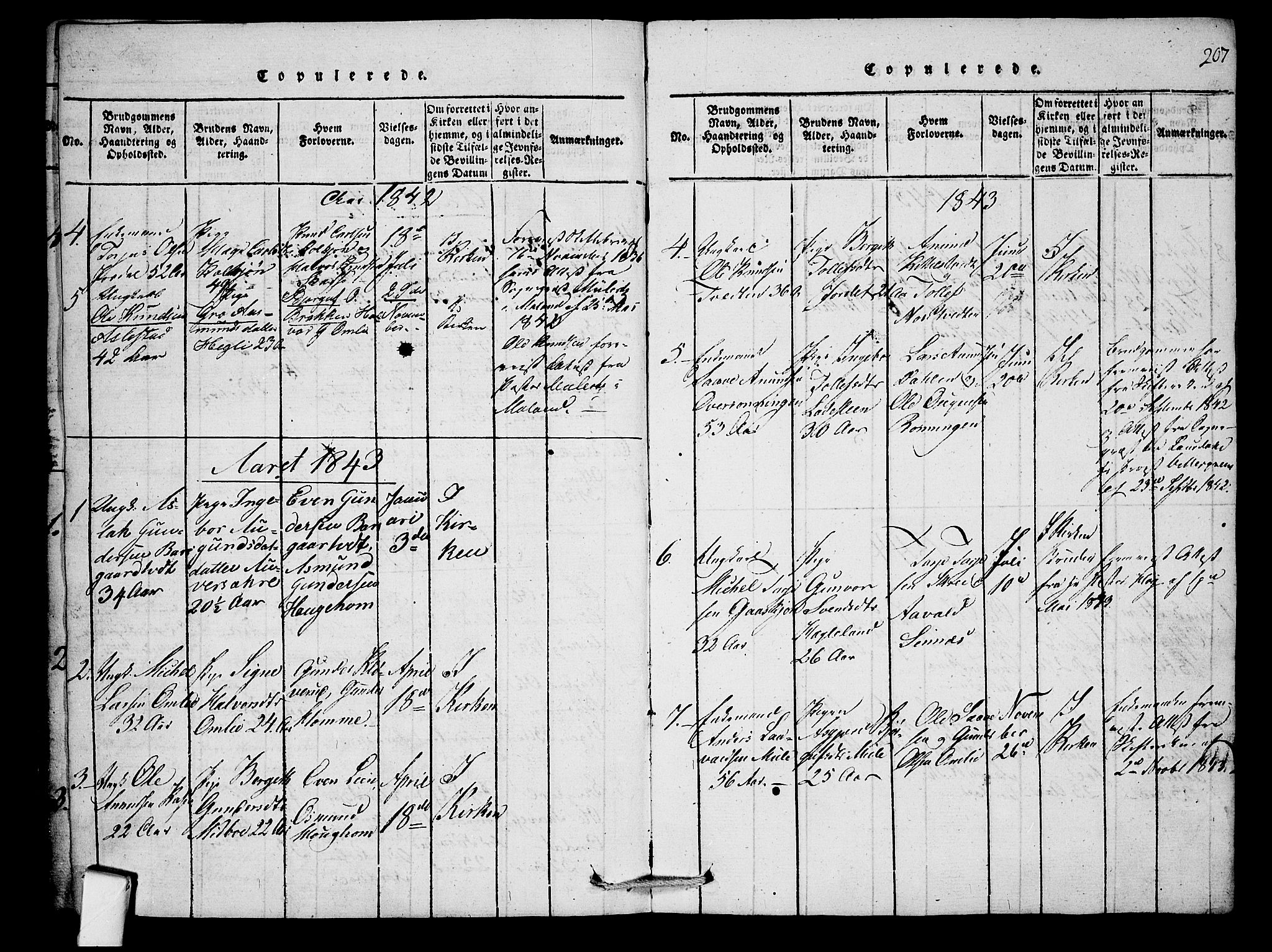 Mo kirkebøker, SAKO/A-286/F/Fb/L0001: Parish register (official) no. II 1, 1814-1844, p. 207