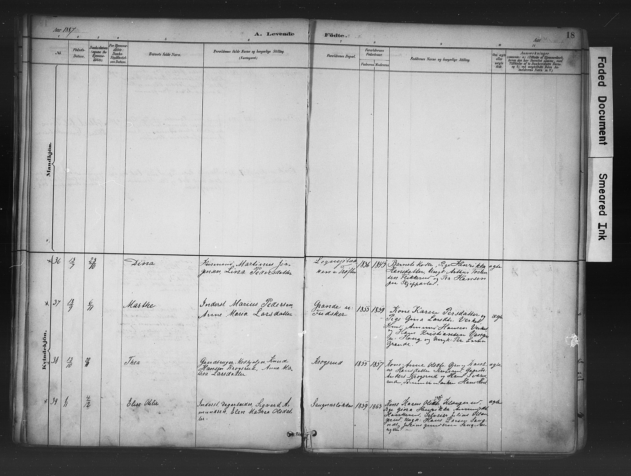 Nord-Odal prestekontor, AV/SAH-PREST-032/H/Ha/Haa/L0006: Parish register (official) no. 6, 1886-1901, p. 18