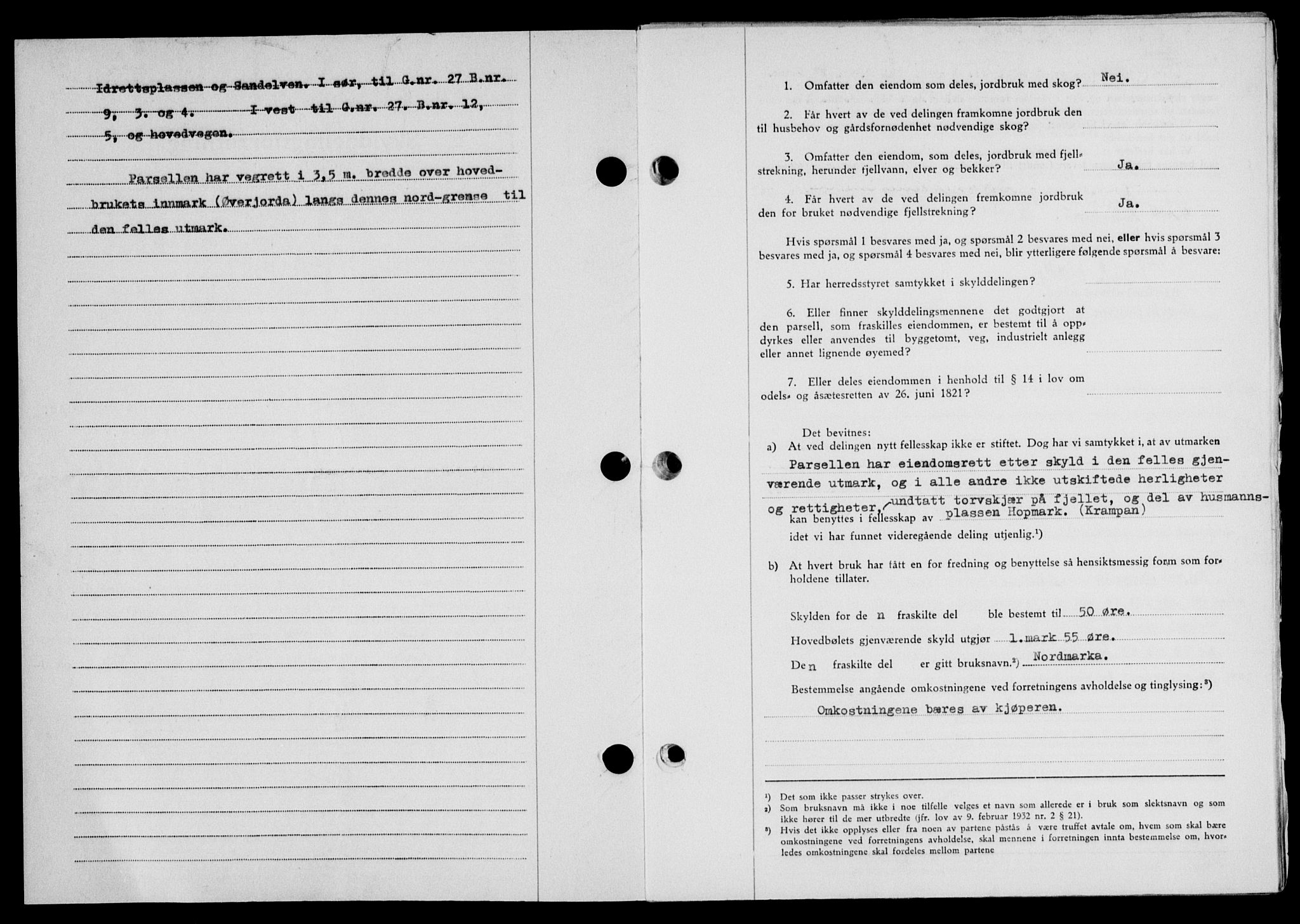 Lofoten sorenskriveri, SAT/A-0017/1/2/2C/L0022a: Mortgage book no. 22a, 1949-1950, Diary no: : 2783/1949