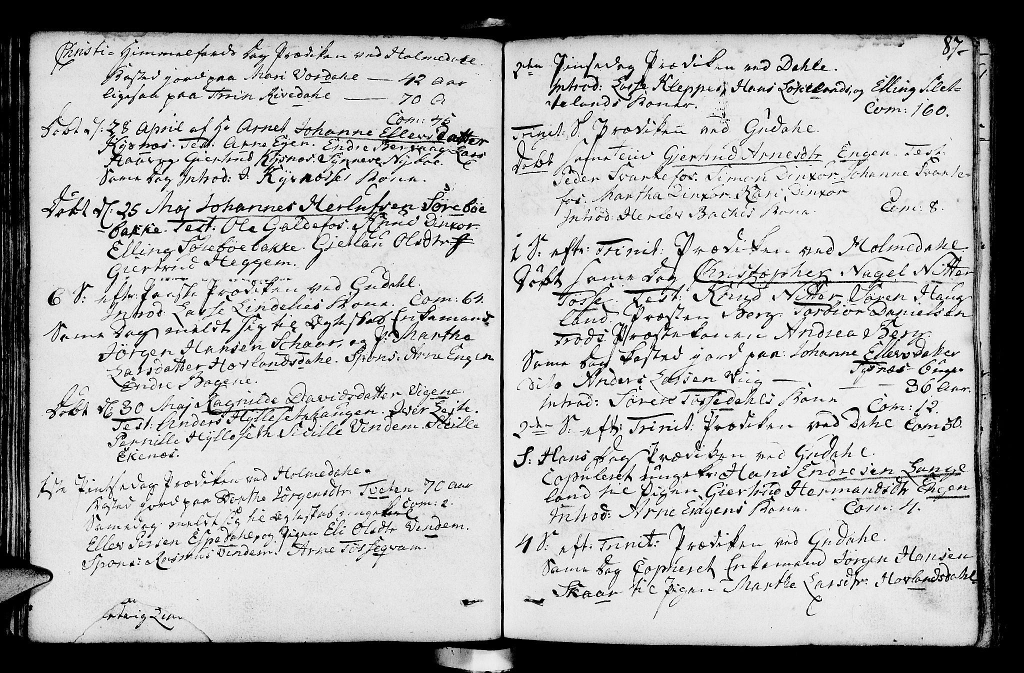 Fjaler sokneprestembete, SAB/A-79801/H/Haa/Haaa/L0003: Parish register (official) no. A 3, 1799-1814, p. 87