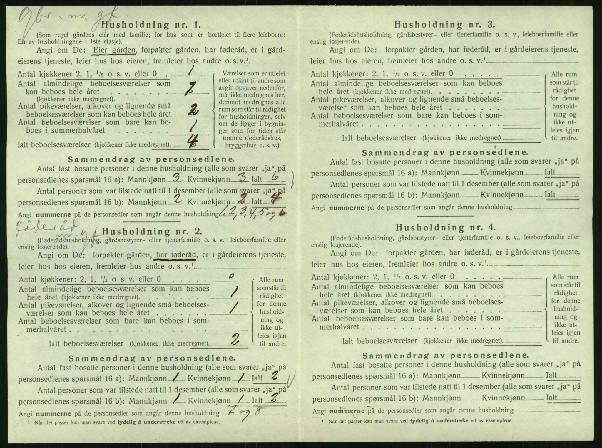 SAT, 1920 census for Hattfjelldal, 1920, p. 101