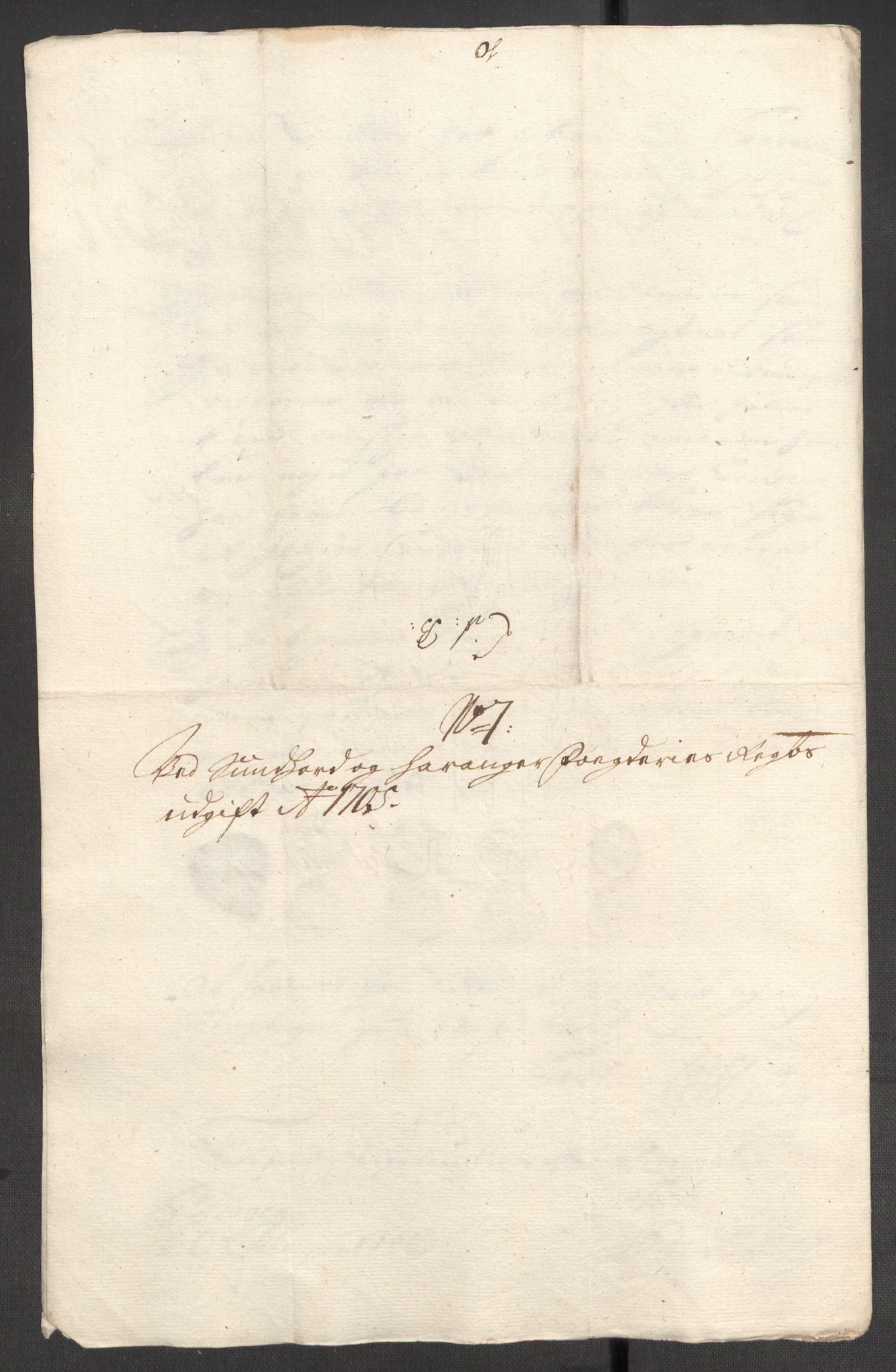 Rentekammeret inntil 1814, Reviderte regnskaper, Fogderegnskap, AV/RA-EA-4092/R48/L2983: Fogderegnskap Sunnhordland og Hardanger, 1705, p. 206