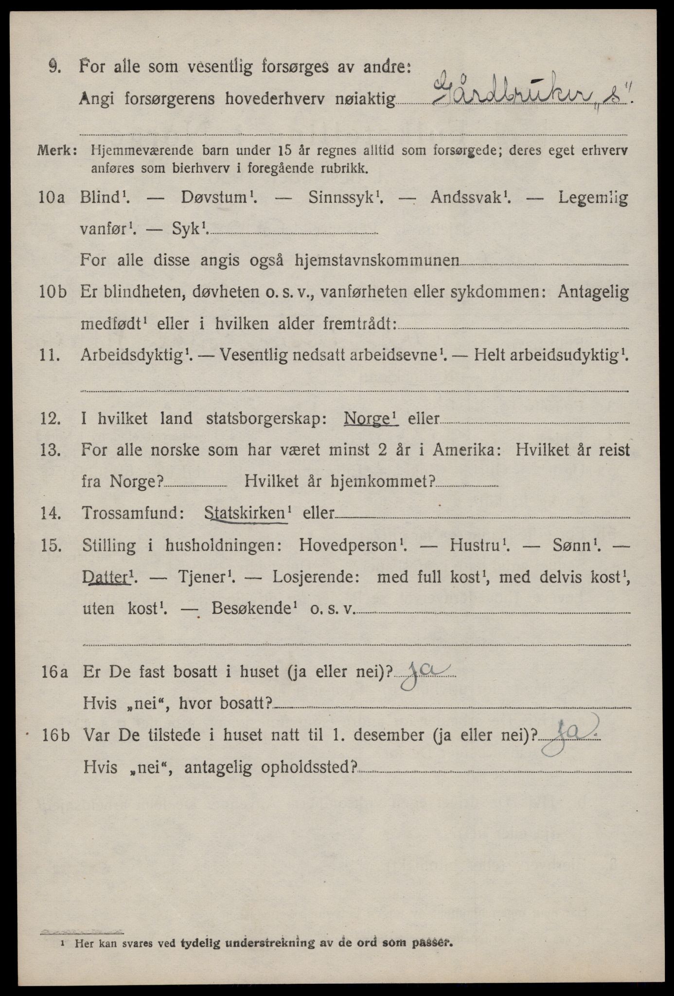 SAKO, 1920 census for Nissedal, 1920, p. 2040