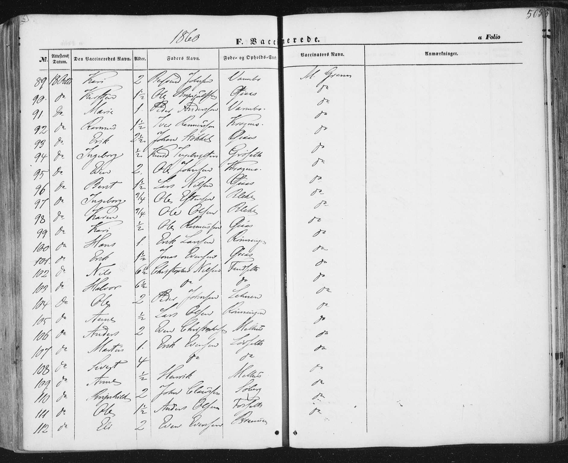 Ministerialprotokoller, klokkerbøker og fødselsregistre - Sør-Trøndelag, SAT/A-1456/691/L1076: Parish register (official) no. 691A08, 1852-1861, p. 505