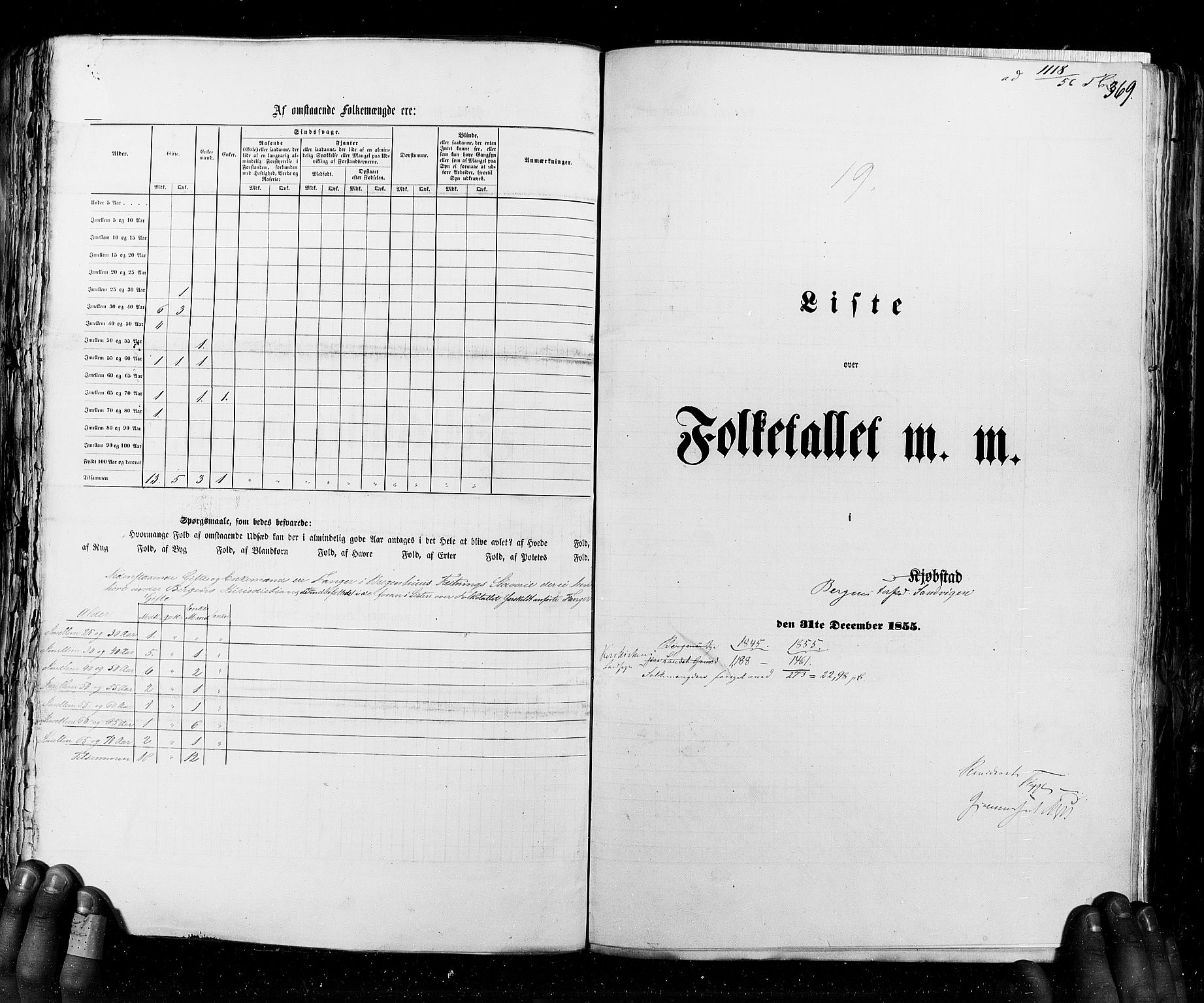 RA, Census 1855, vol. 8: Risør-Vadsø, 1855, p. 369