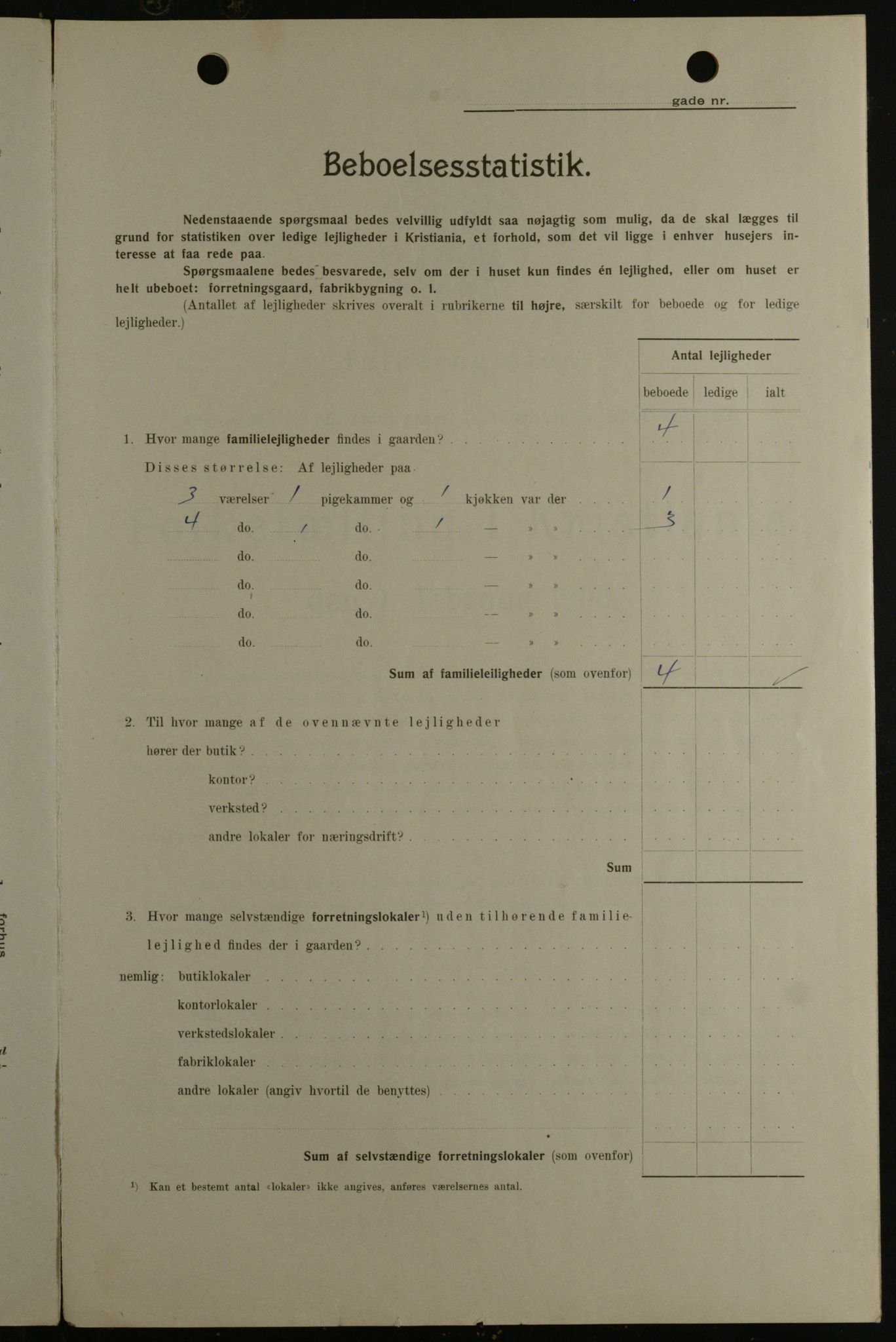 OBA, Municipal Census 1908 for Kristiania, 1908, p. 3363