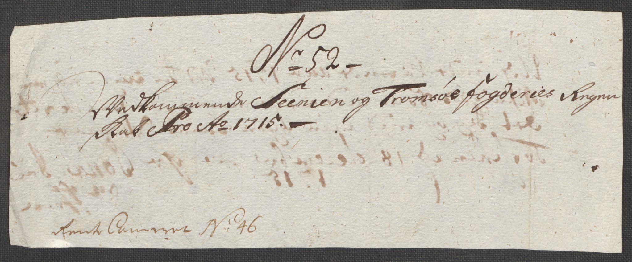 Rentekammeret inntil 1814, Reviderte regnskaper, Fogderegnskap, AV/RA-EA-4092/R68/L4761: Fogderegnskap Senja og Troms, 1715, p. 255