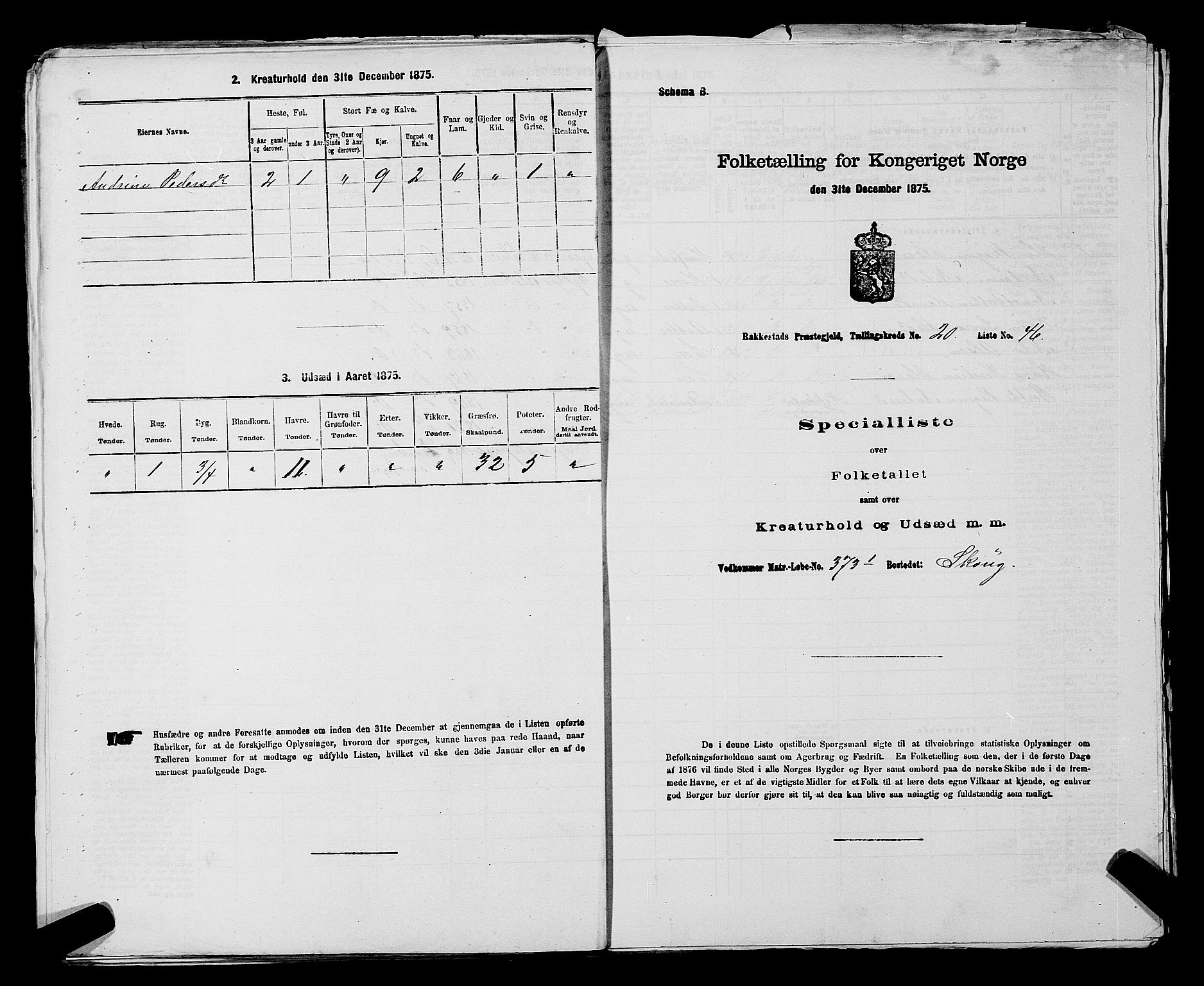 RA, 1875 census for 0128P Rakkestad, 1875, p. 2192