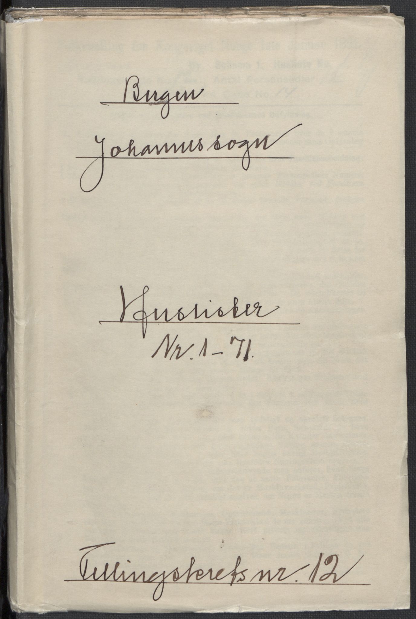 RA, 1891 Census for 1301 Bergen, 1891, p. 1858