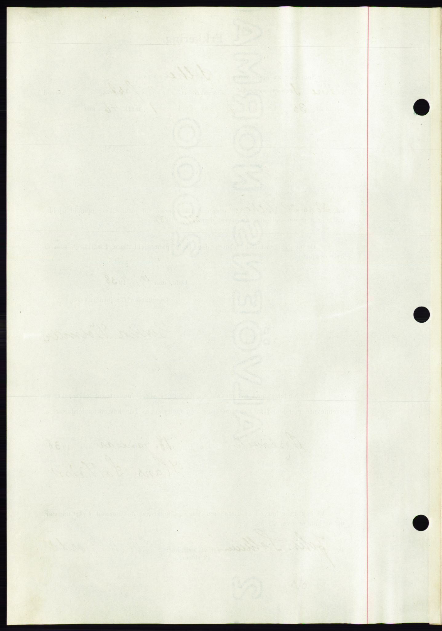 Søre Sunnmøre sorenskriveri, AV/SAT-A-4122/1/2/2C/L0064: Mortgage book no. 58, 1937-1938, Diary no: : 134/1938