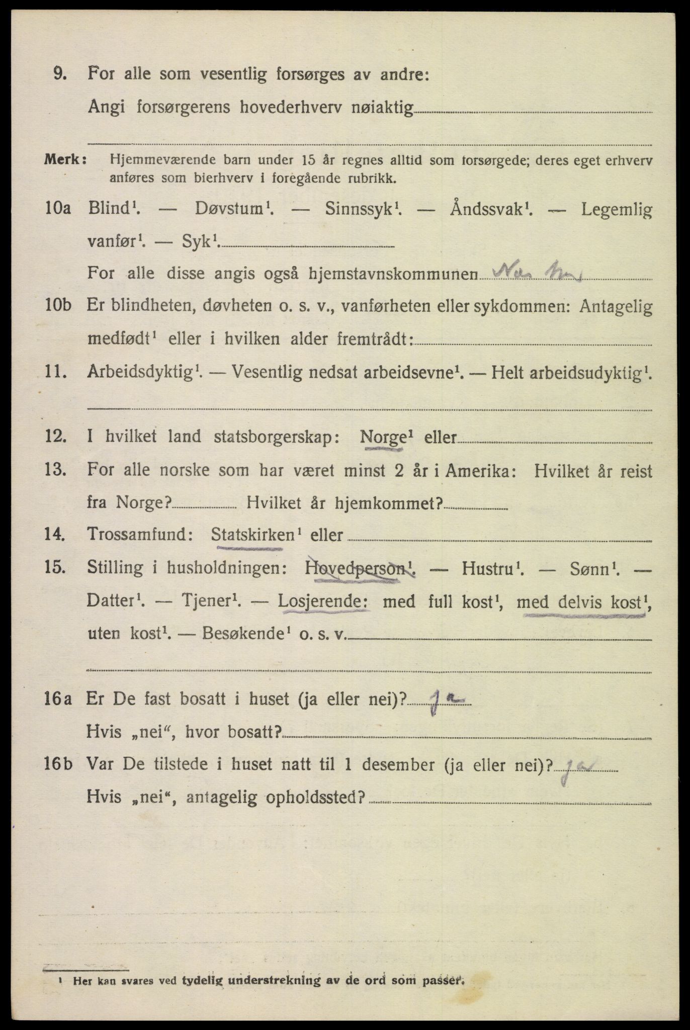 SAK, 1920 census for Nes (V-A), 1920, p. 5421