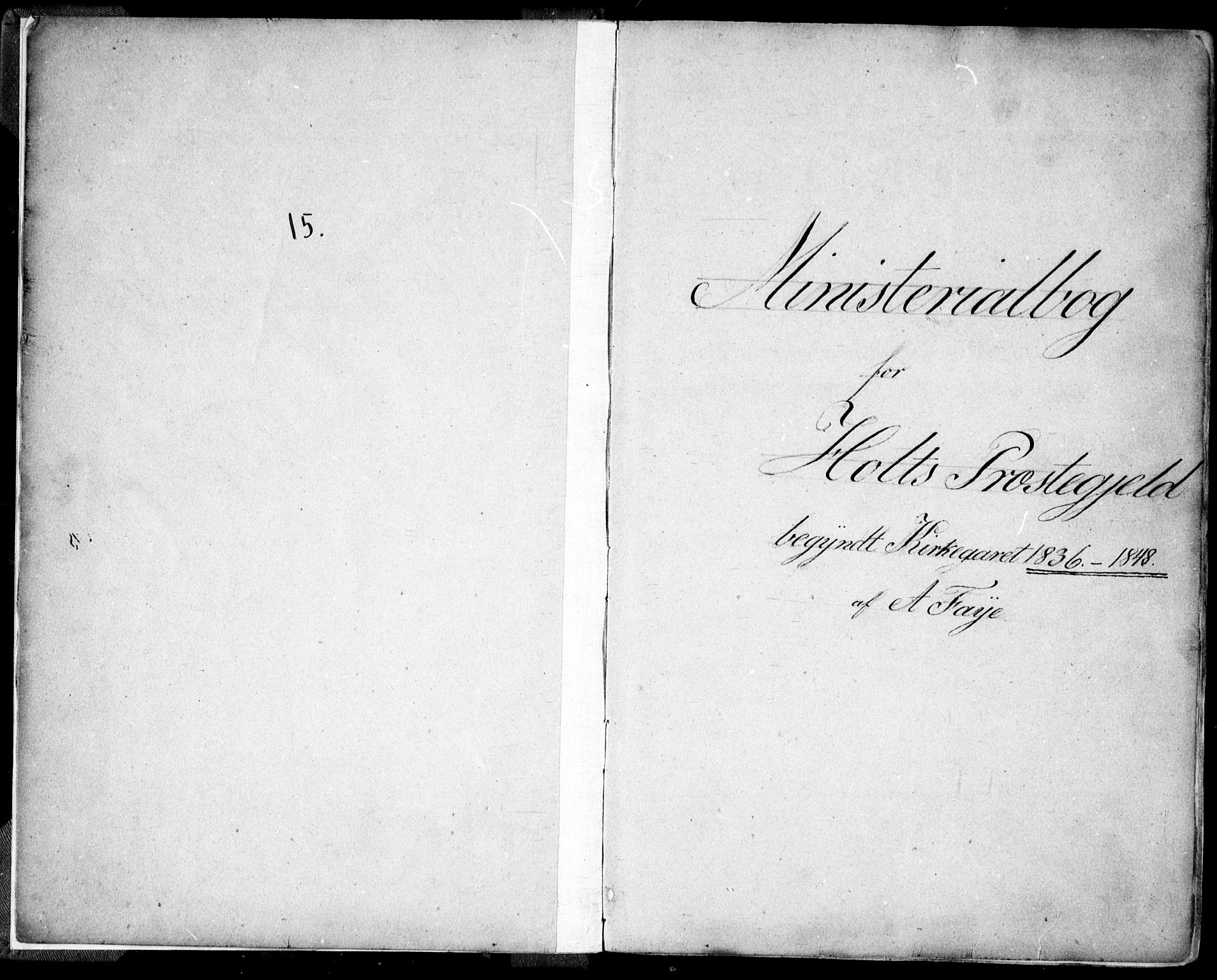 Holt sokneprestkontor, AV/SAK-1111-0021/F/Fa/L0007: Parish register (official) no. A 7, 1836-1848