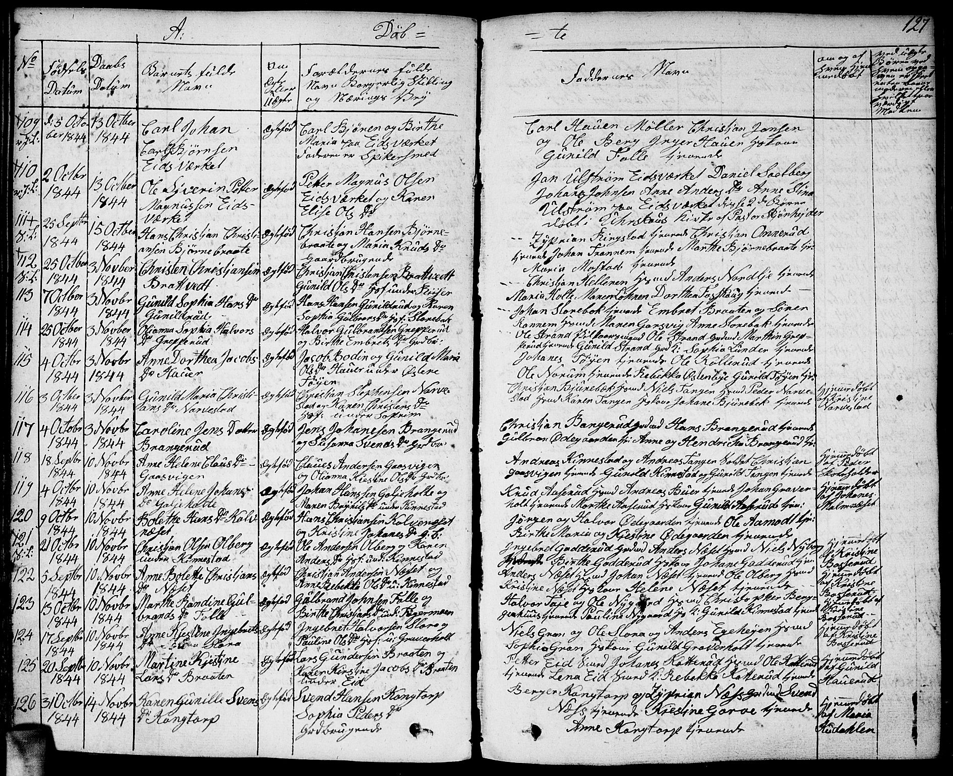 Høland prestekontor Kirkebøker, AV/SAO-A-10346a/F/Fa/L0008: Parish register (official) no. I 8, 1827-1845, p. 127