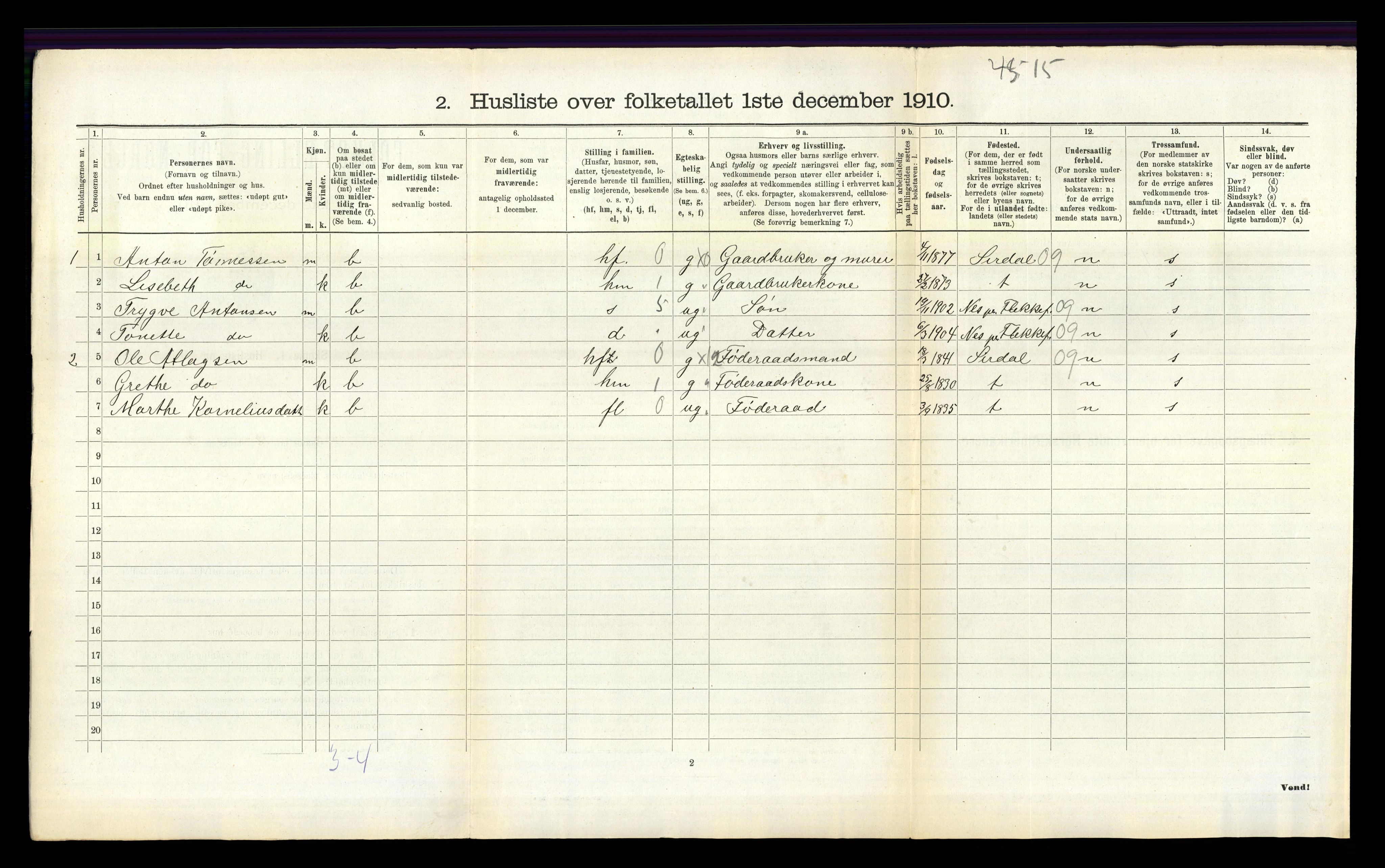 RA, 1910 census for Lund, 1910, p. 129