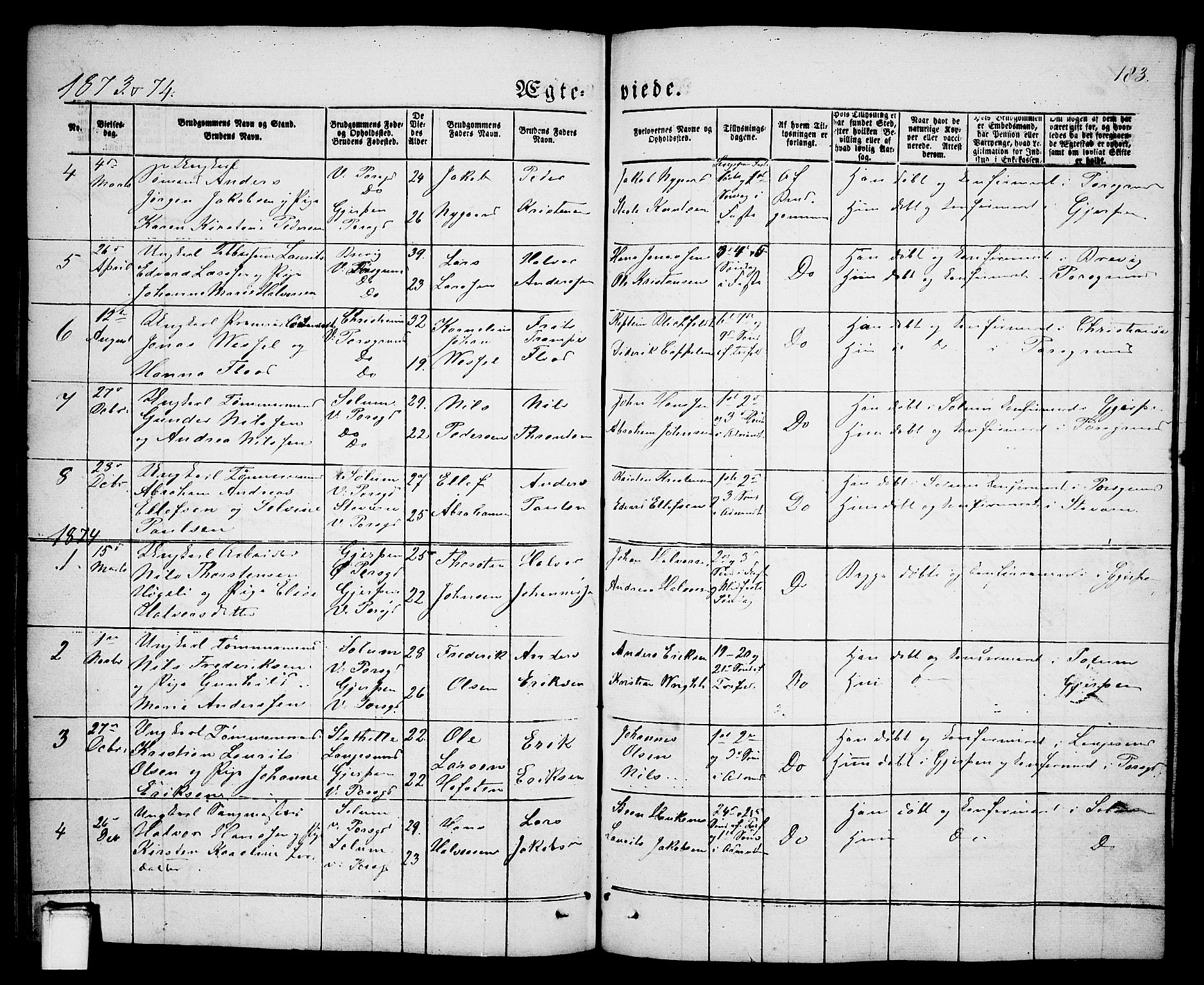 Porsgrunn kirkebøker , AV/SAKO-A-104/G/Ga/L0002: Parish register (copy) no. I 2, 1847-1877, p. 183