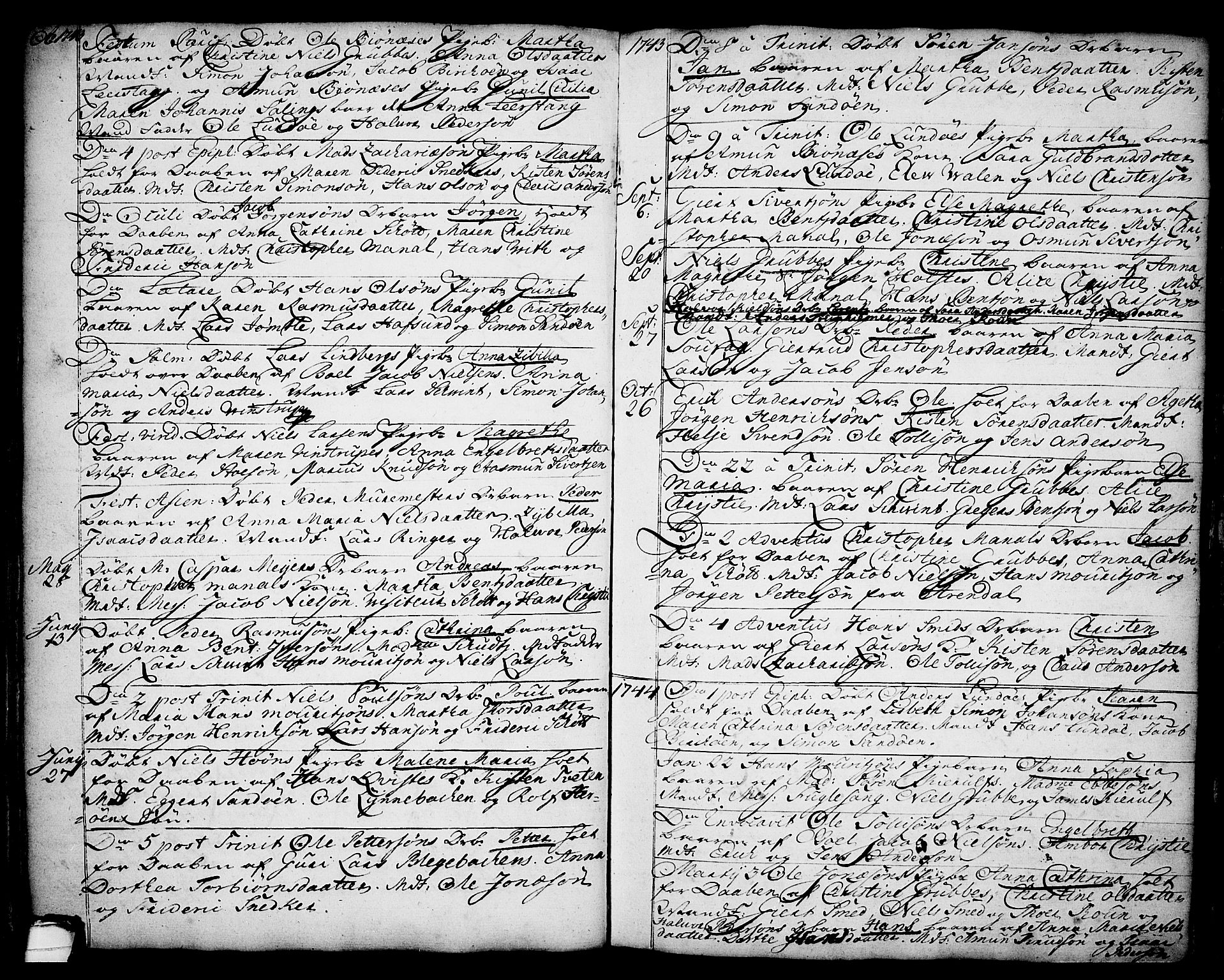 Brevik kirkebøker, SAKO/A-255/F/Fa/L0002: Parish register (official) no. 2, 1720-1764, p. 34n