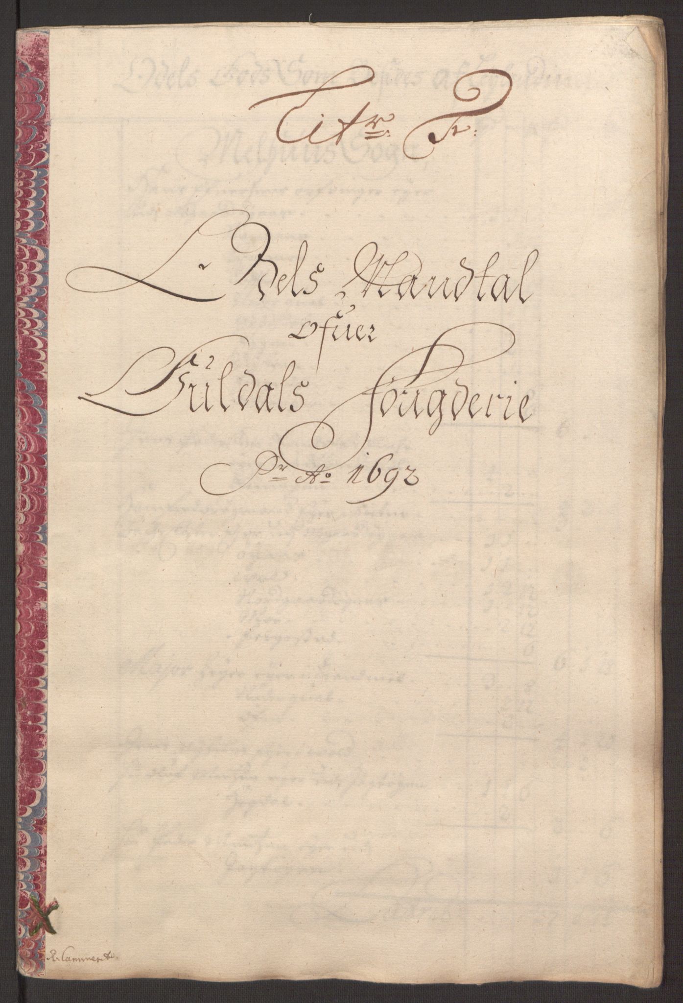 Rentekammeret inntil 1814, Reviderte regnskaper, Fogderegnskap, RA/EA-4092/R59/L3942: Fogderegnskap Gauldal, 1692, p. 99
