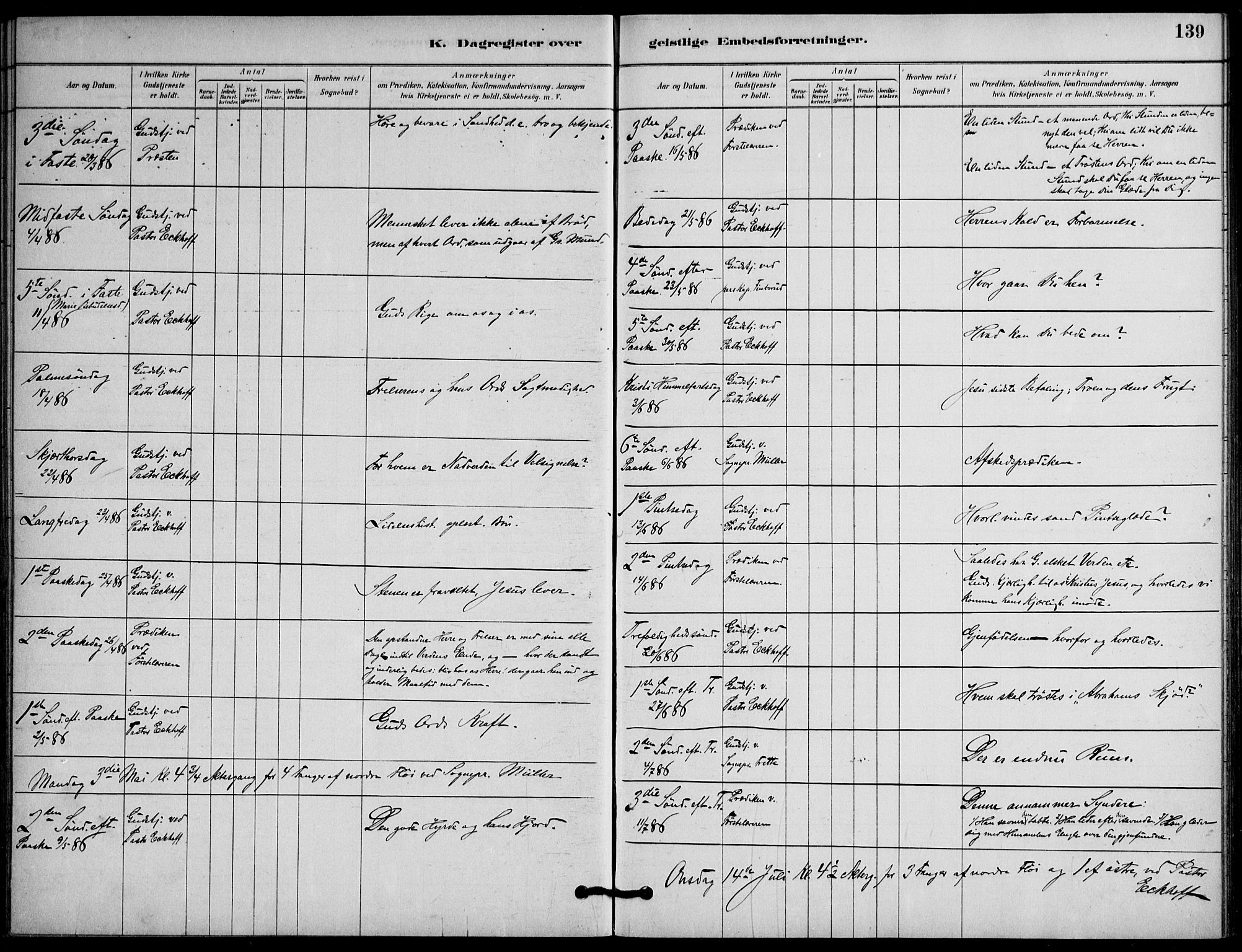 Botsfengslet prestekontor kirkebøker, AV/SAO-A-11688a: Parish register (official) no. 2, 1881-1914, p. 139