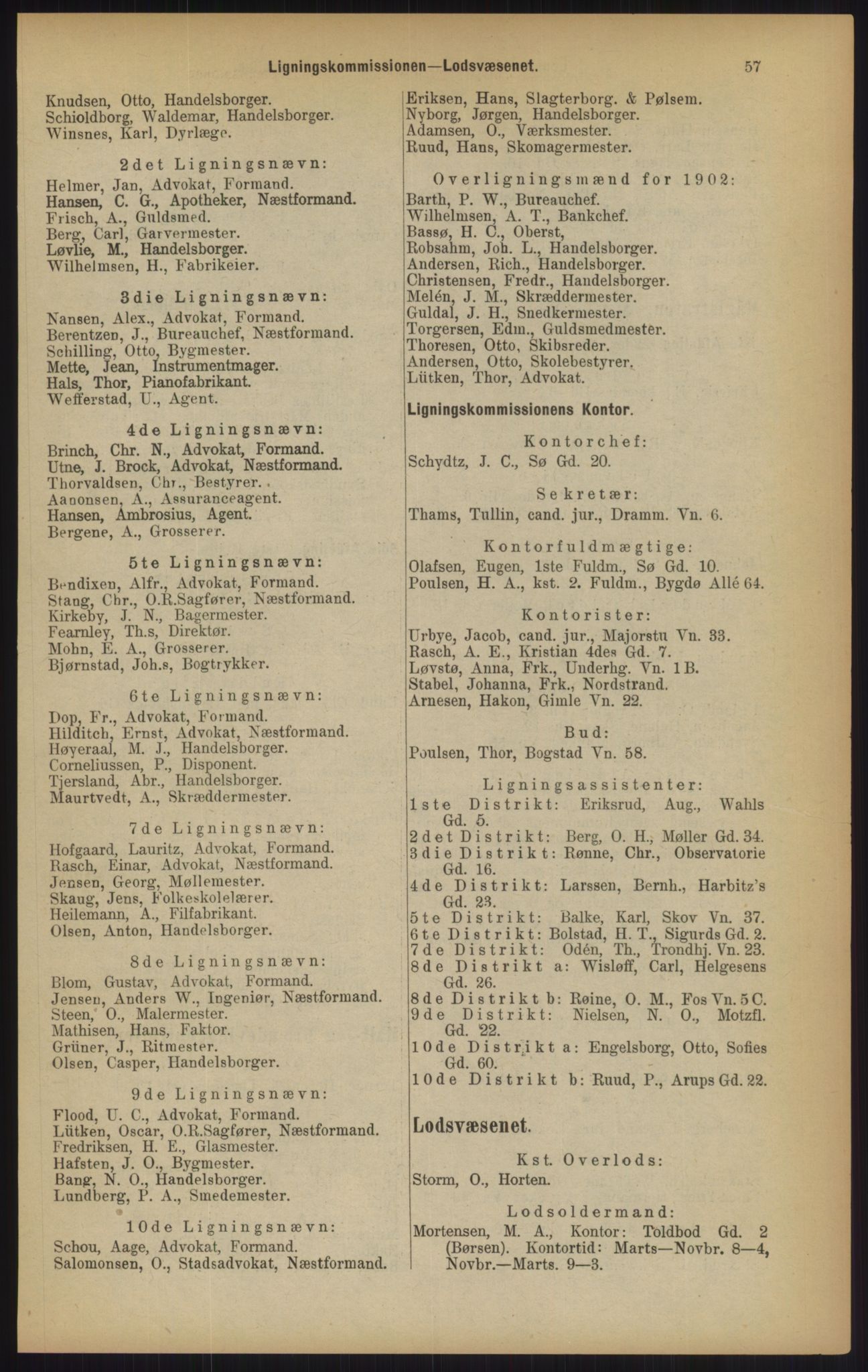 Kristiania/Oslo adressebok, PUBL/-, 1902, p. 57