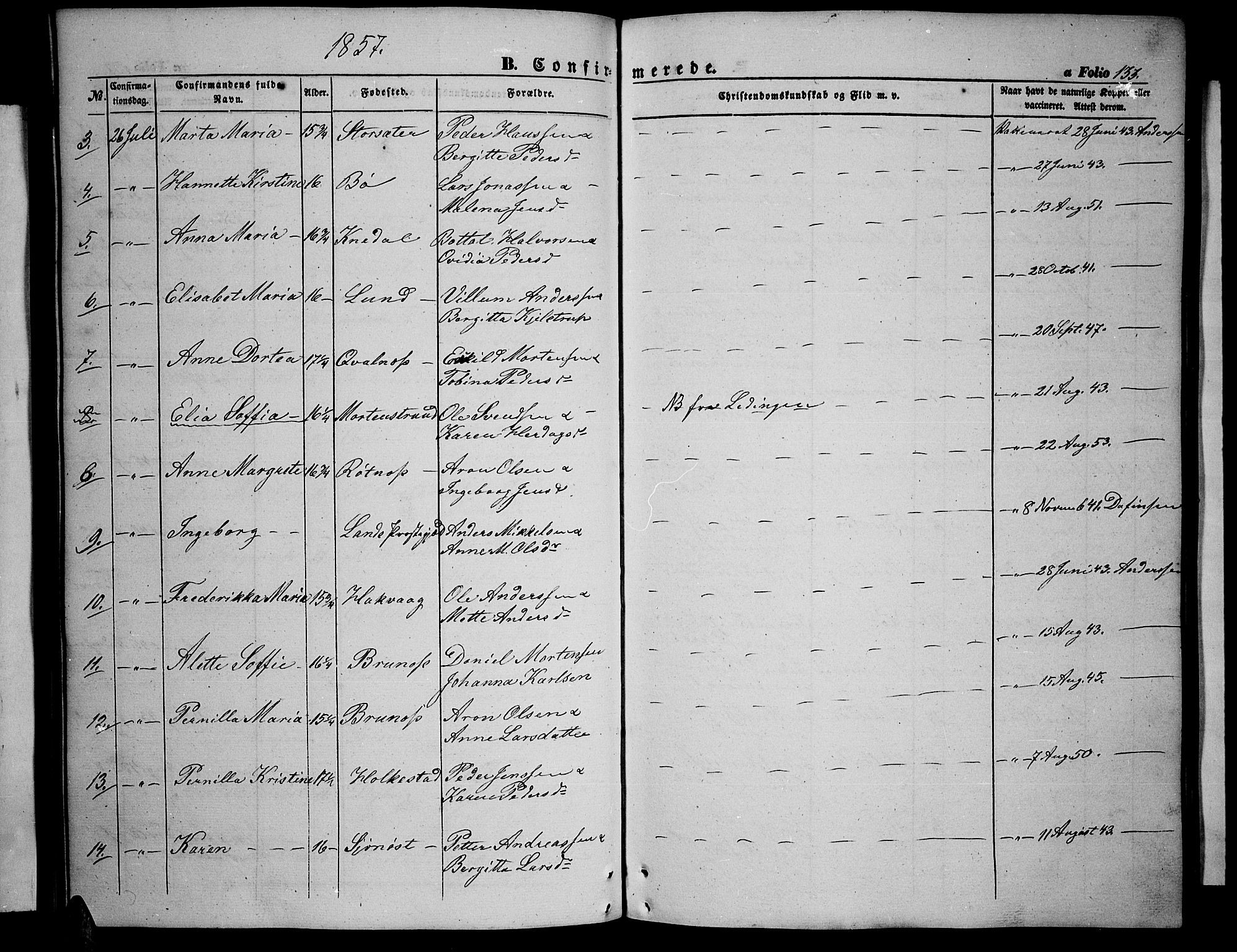 Ministerialprotokoller, klokkerbøker og fødselsregistre - Nordland, SAT/A-1459/855/L0814: Parish register (copy) no. 855C03, 1851-1864, p. 133