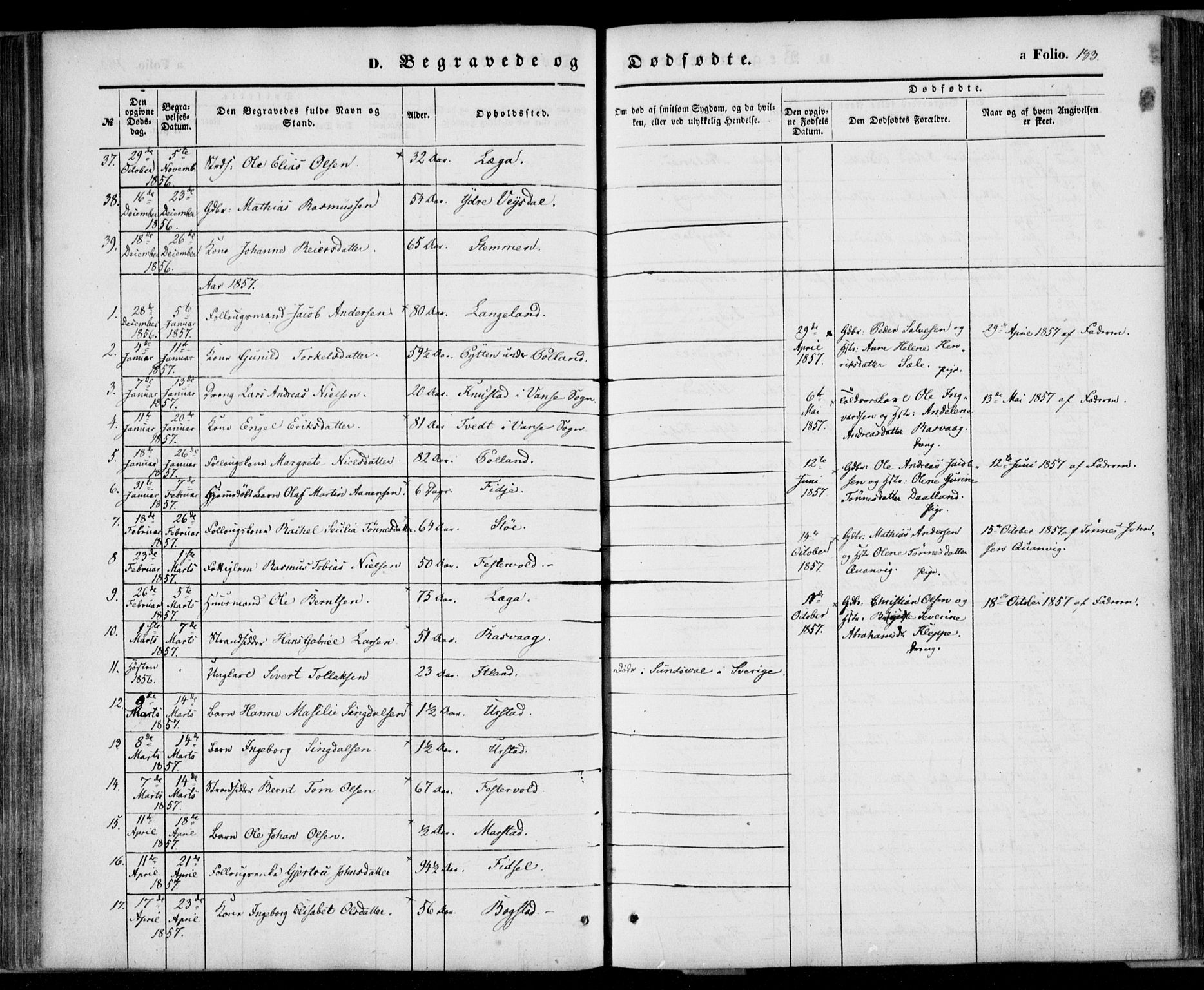 Flekkefjord sokneprestkontor, AV/SAK-1111-0012/F/Fa/Fab/L0004: Parish register (official) no. A 4, 1850-1875, p. 183