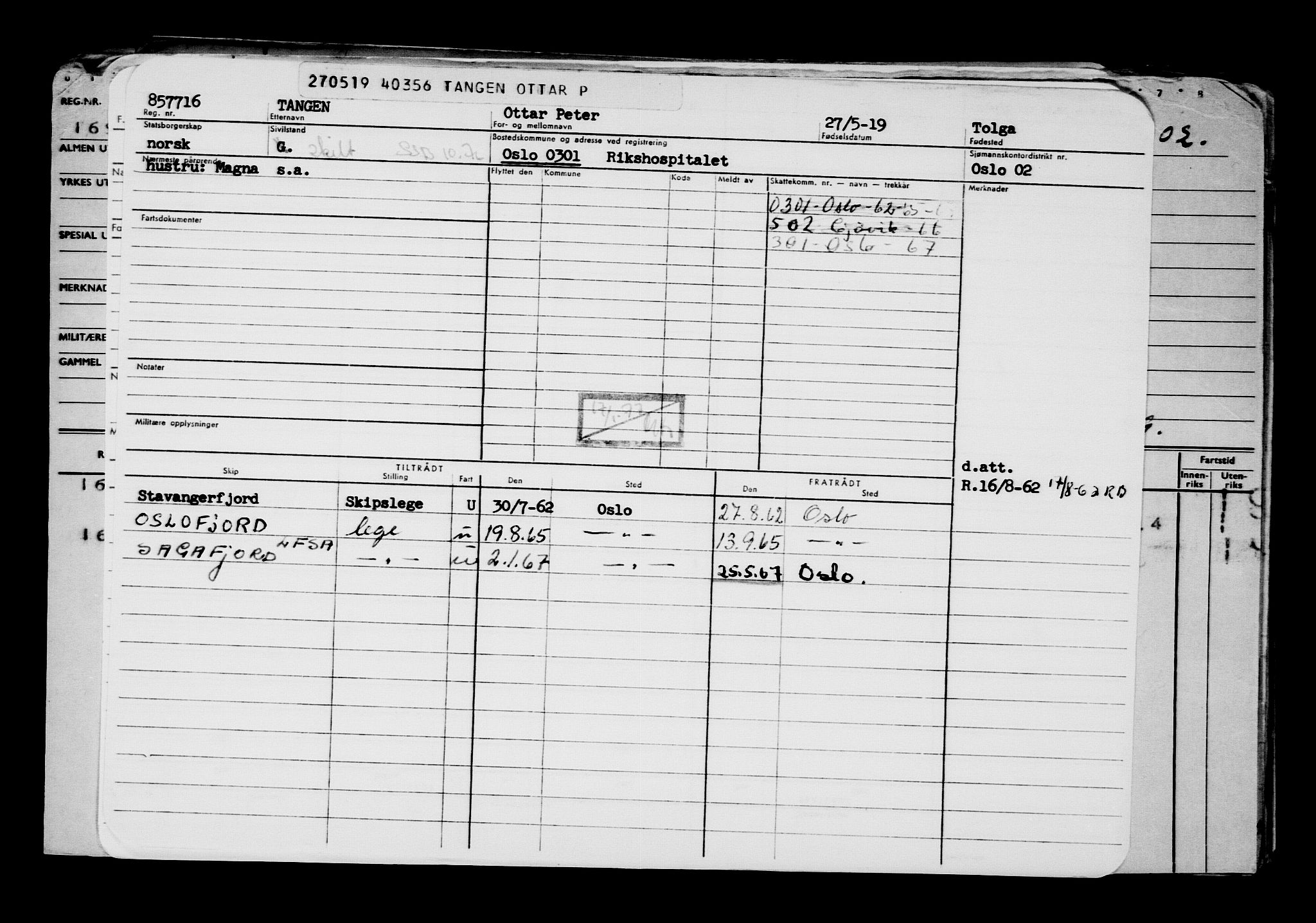 Direktoratet for sjømenn, AV/RA-S-3545/G/Gb/L0169: Hovedkort, 1919, p. 196