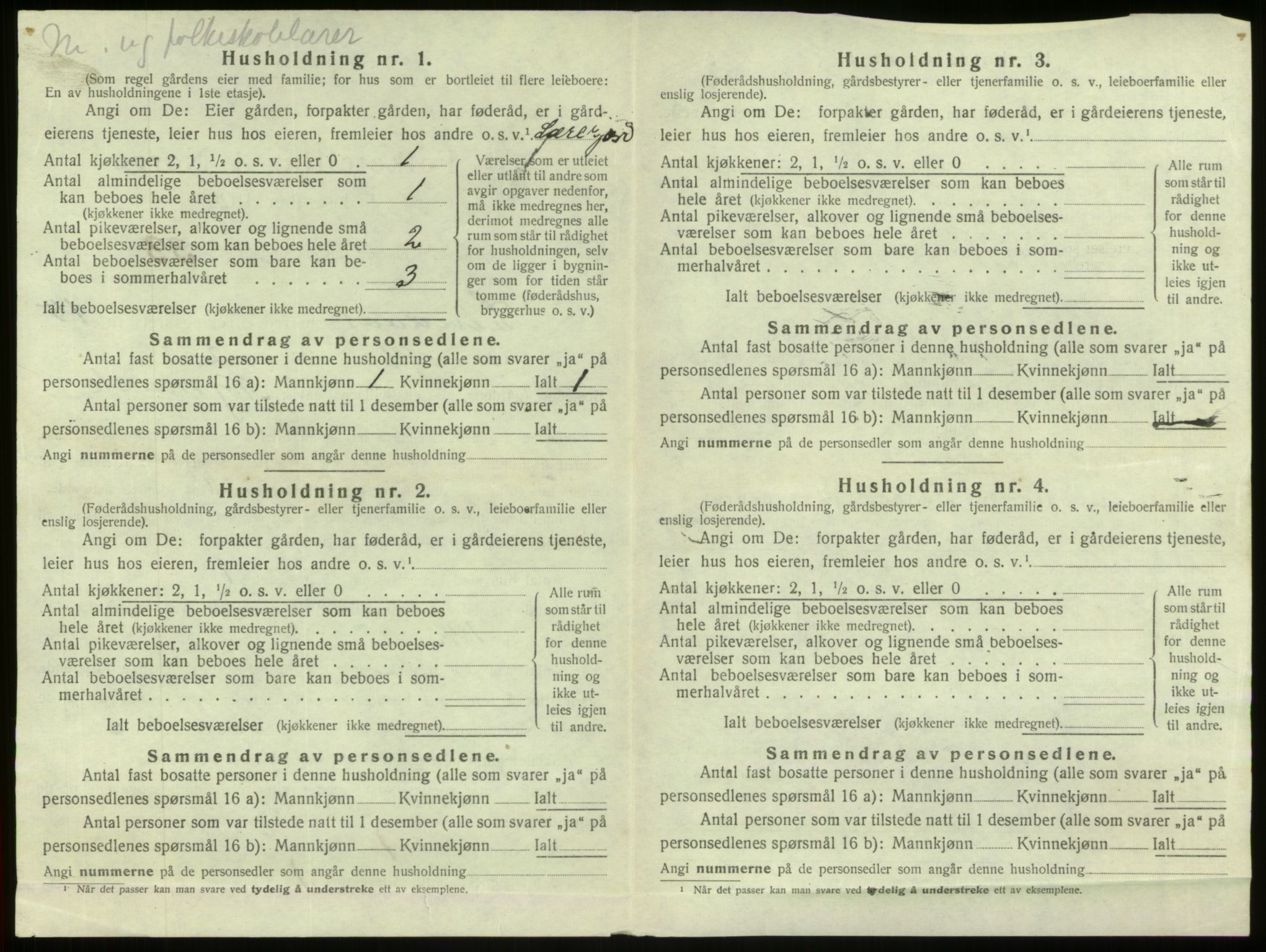 SAB, 1920 census for Lindås, 1920, p. 1062