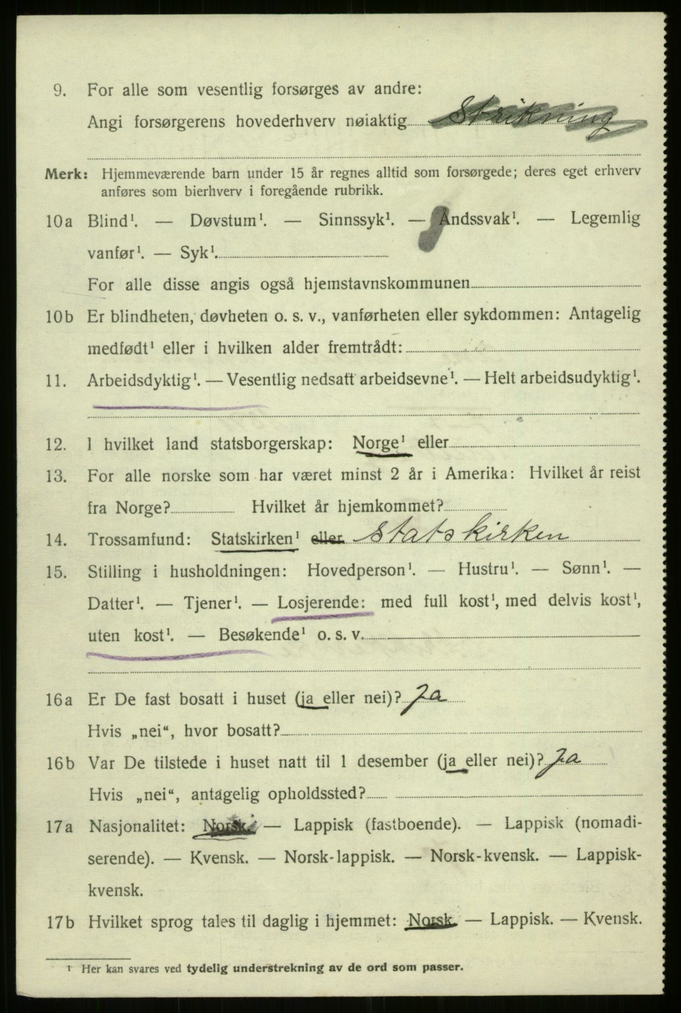 SATØ, 1920 census for Harstad, 1920, p. 7817