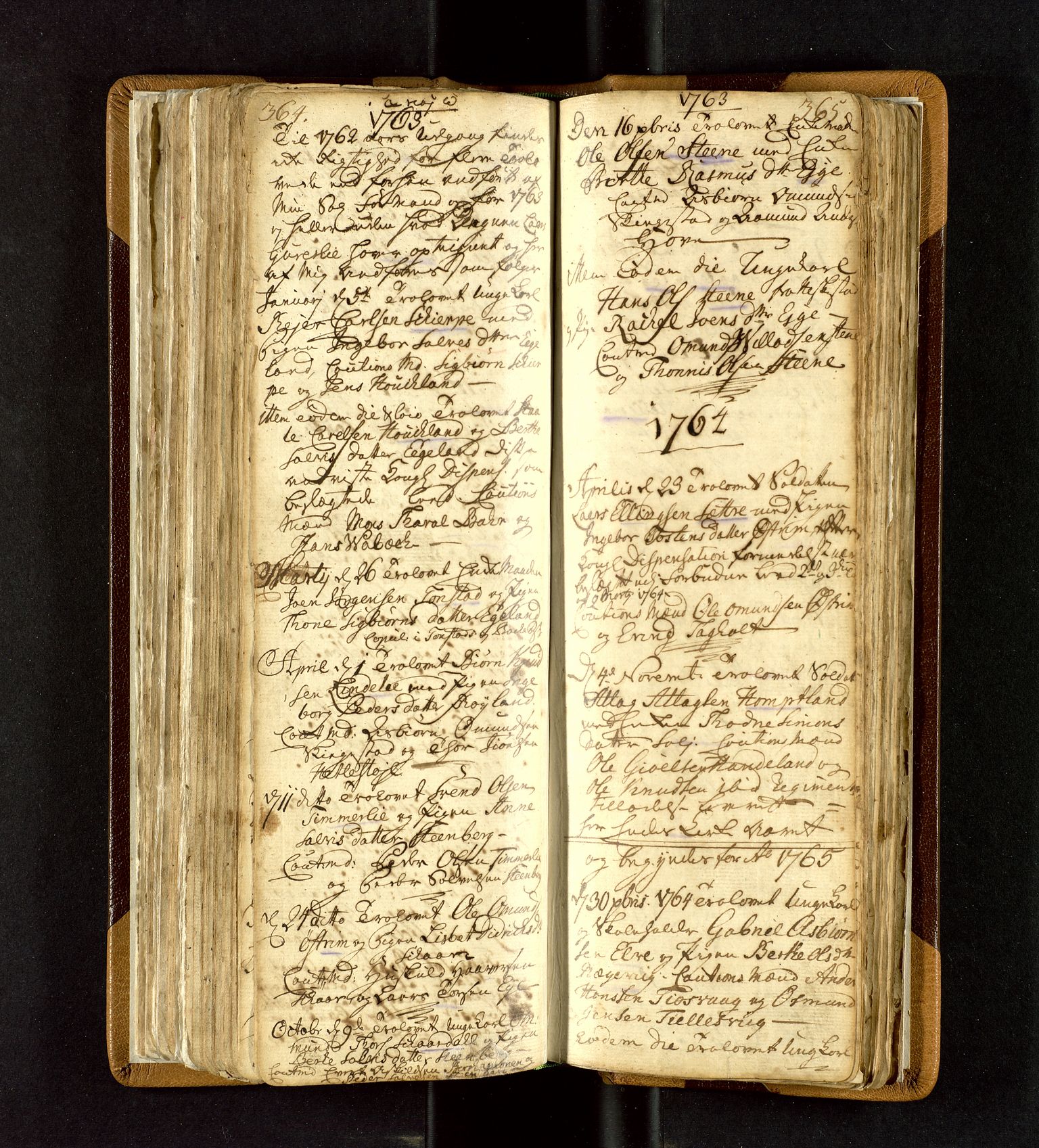 Lund sokneprestkontor, SAST/A-101809/S06/L0003: Parish register (official) no. A 3, 1761-1801, p. 364-365