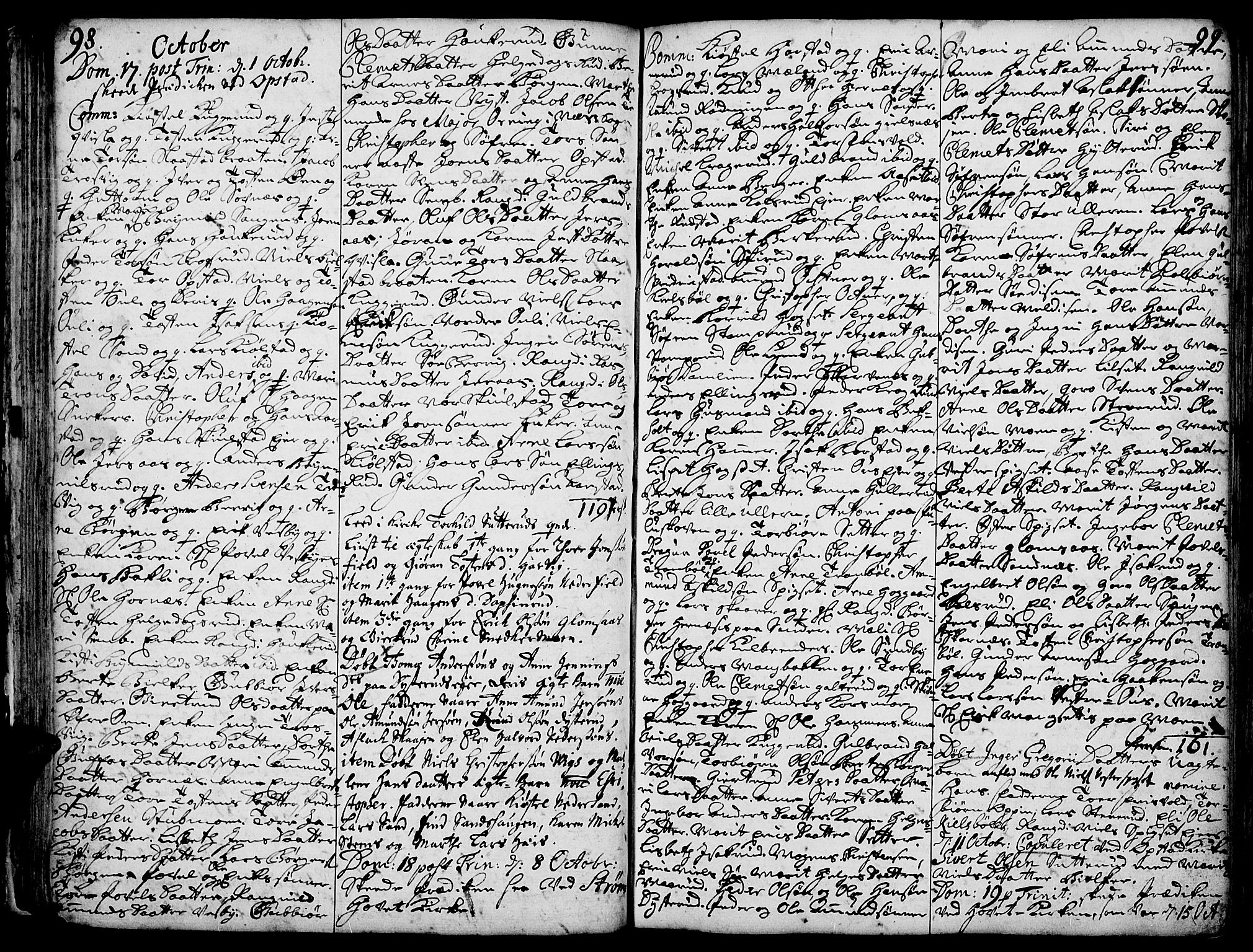 Strøm-Odalen prestekontor, AV/SAH-PREST-028/H/Ha/Haa/L0002: Parish register (official) no. 2, 1716-1740, p. 98-99