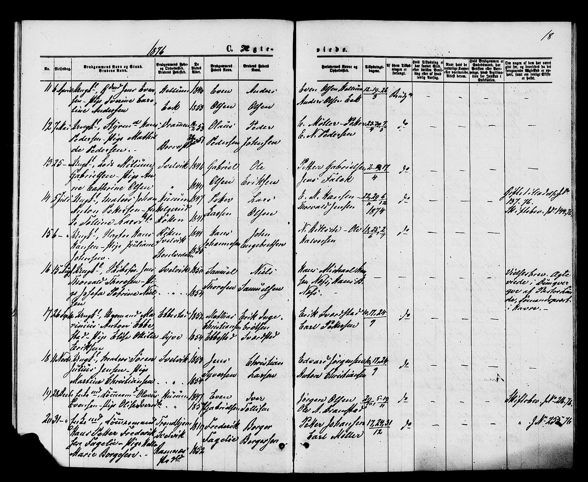 Strømm kirkebøker, AV/SAKO-A-322/F/Fa/L0003: Parish register (official) no. I 3, 1870-1877, p. 18