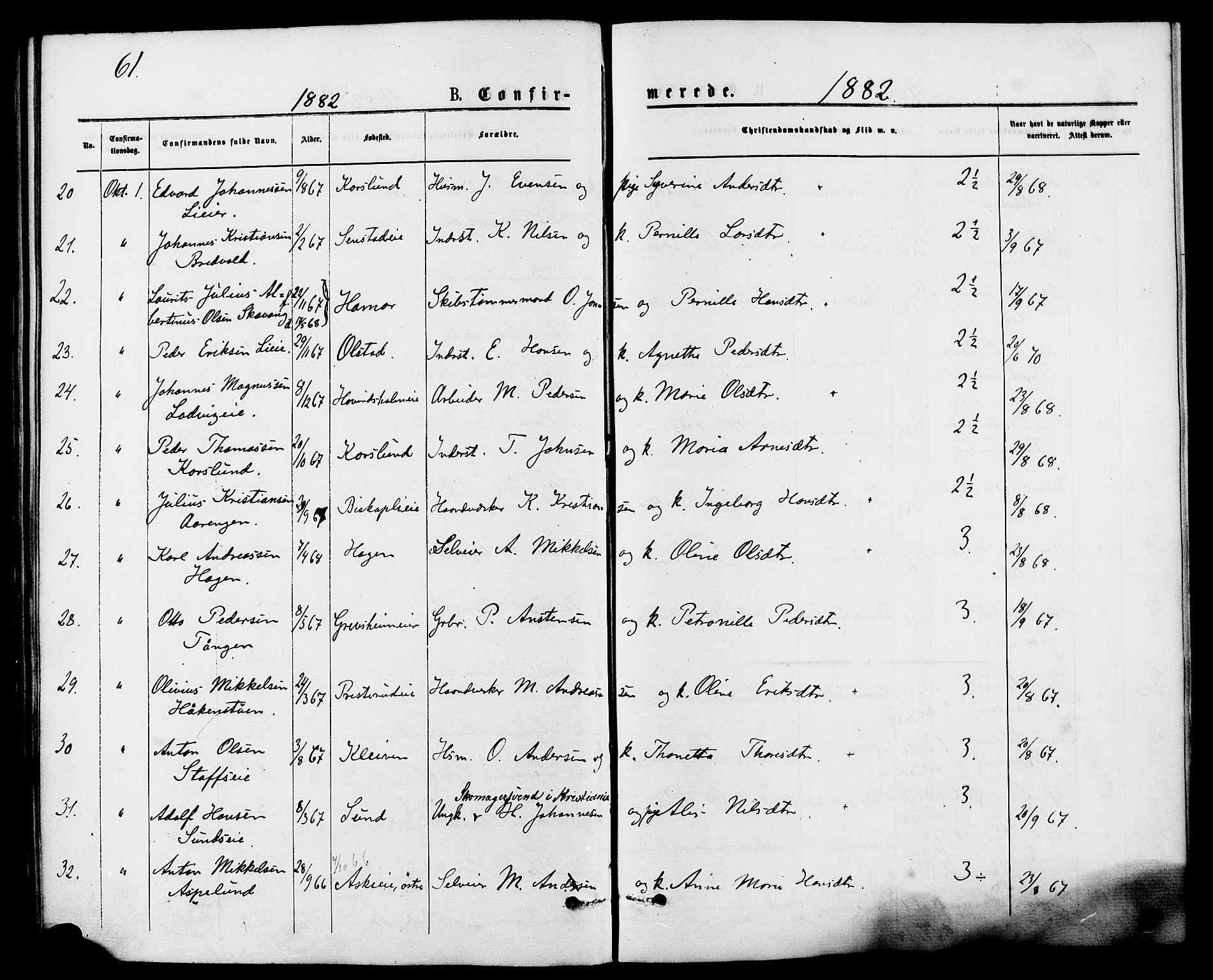 Nes prestekontor, Hedmark, AV/SAH-PREST-020/K/Ka/L0006: Parish register (official) no. 6, 1873-1886, p. 61